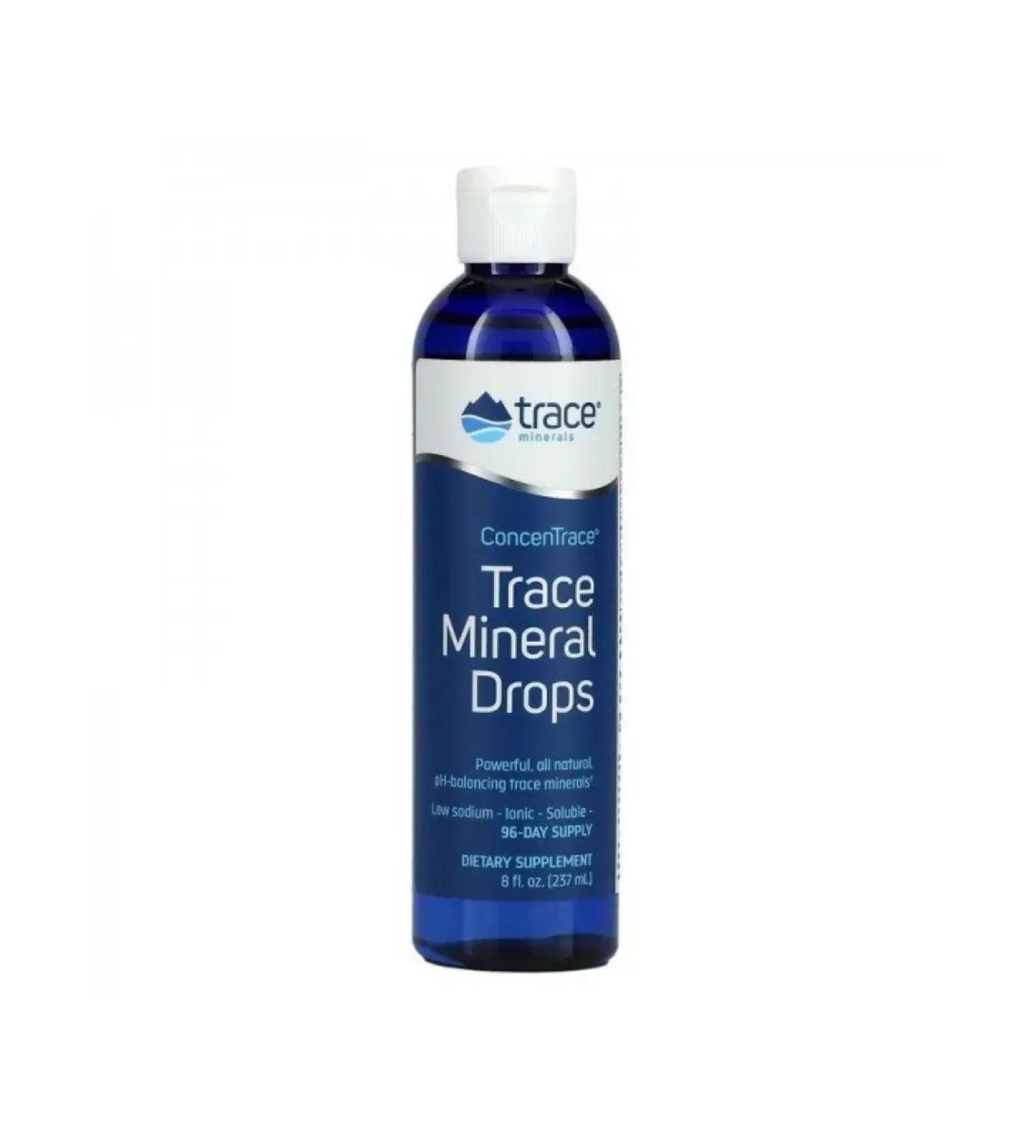 Trace Minerals Minerals drops 236 ml Concentrace for energy and immunity