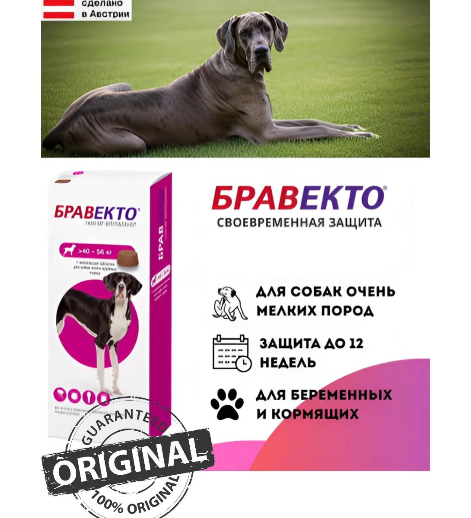 bravecto from fleas and ticks for dogs from 40 - 56 kg