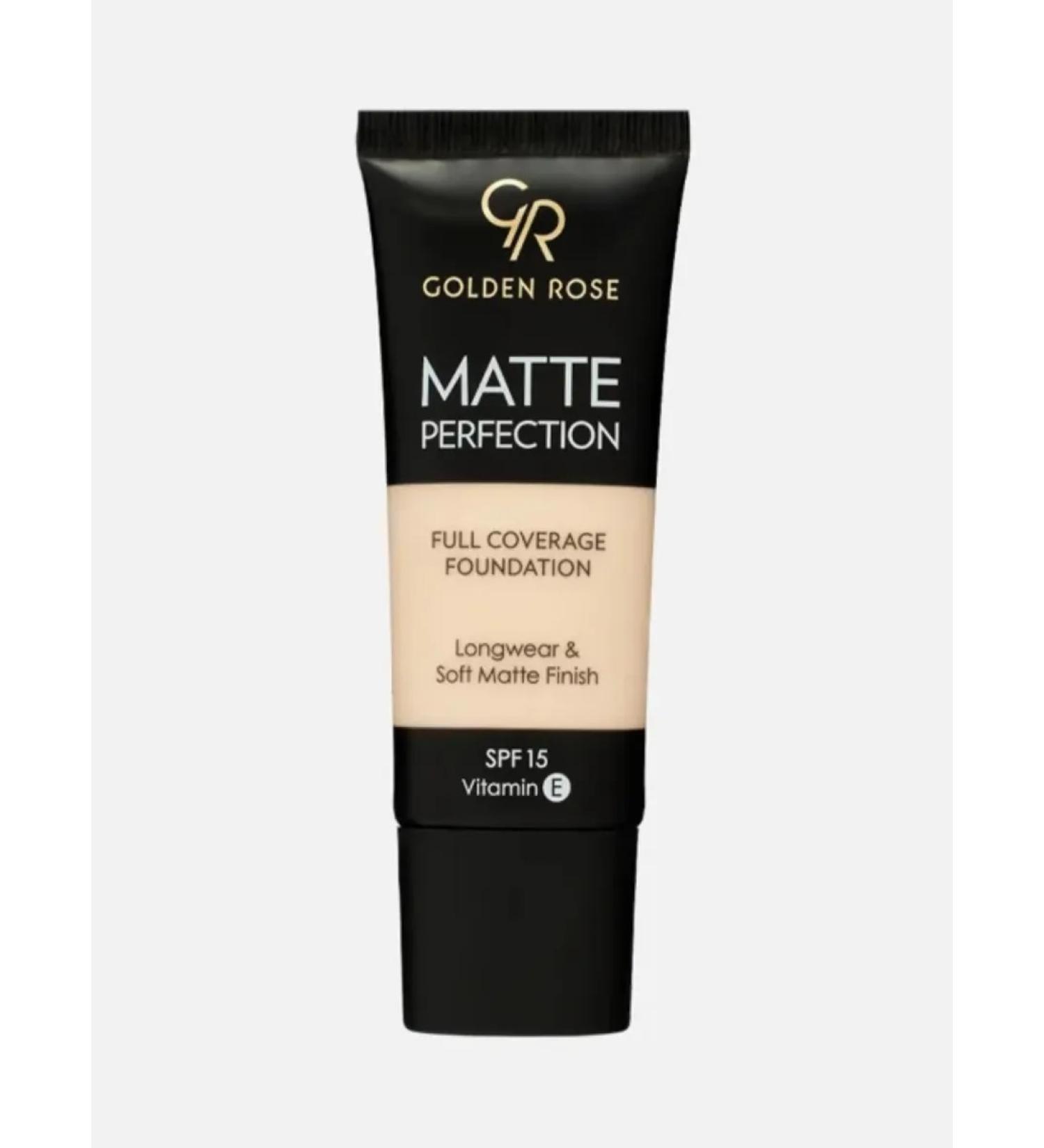 Golden Rose Matte Perfection Foundation 01 Natural SPF 15 - Buy Online on GoSupps.com