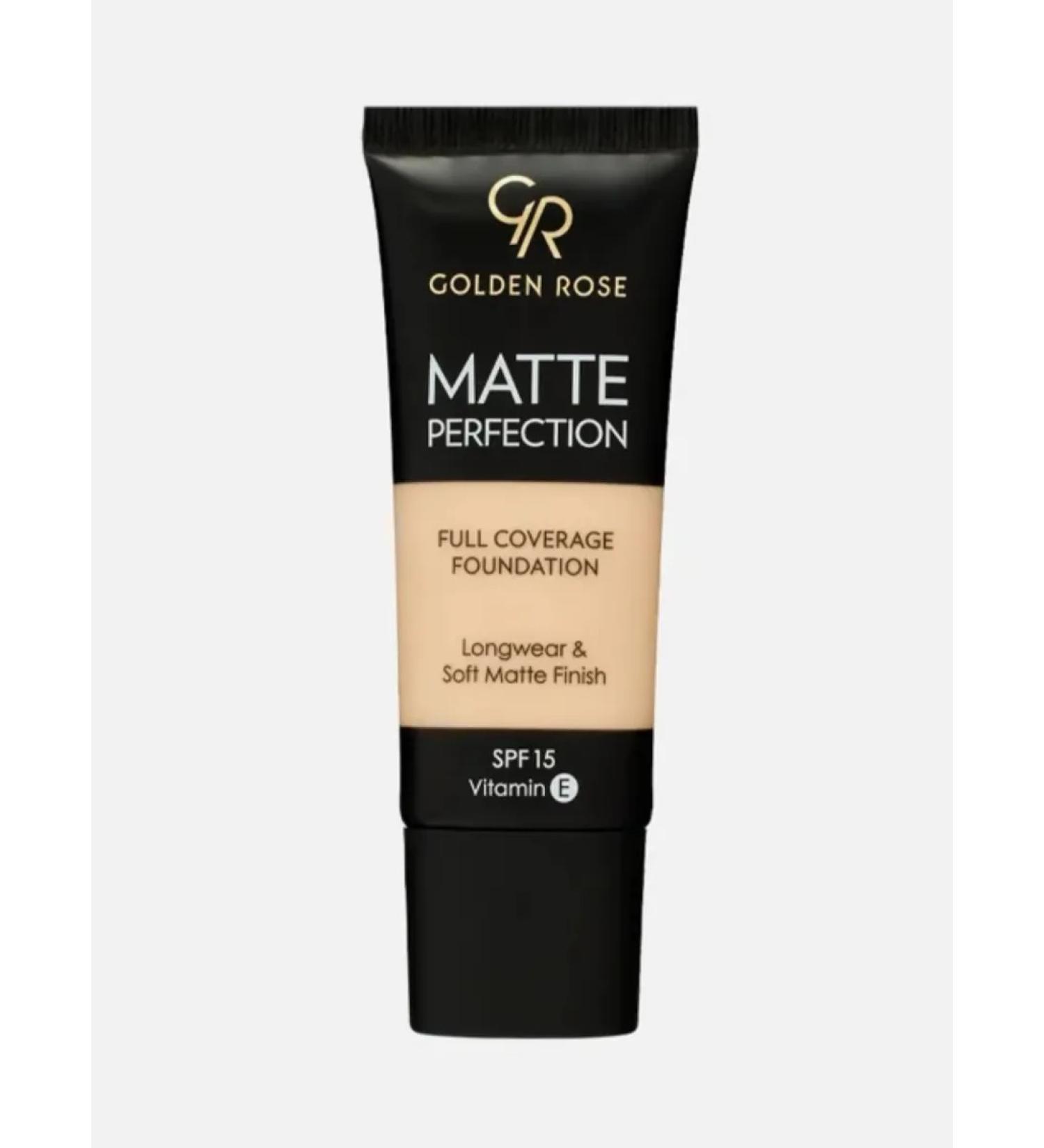 Golden Rose Matte Perfection Foundation 02 Natural SPF 15 - Buy Online on GoSupps.com