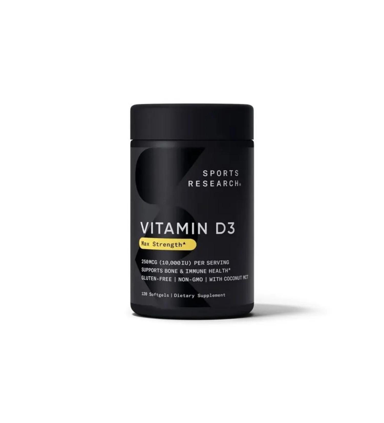 Sports research Vitamin D3 1OO00 120 capsules