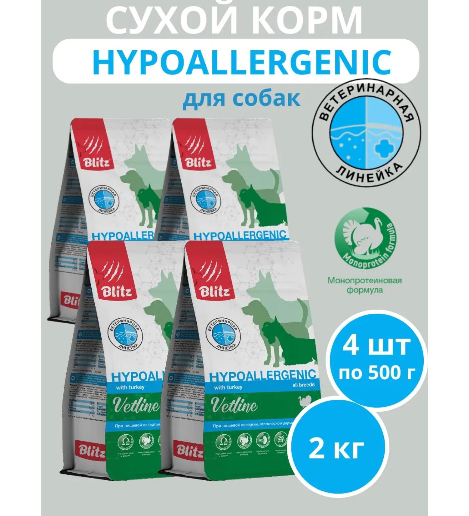 BLITZ Hypoallergenic food for dogs 2 kg