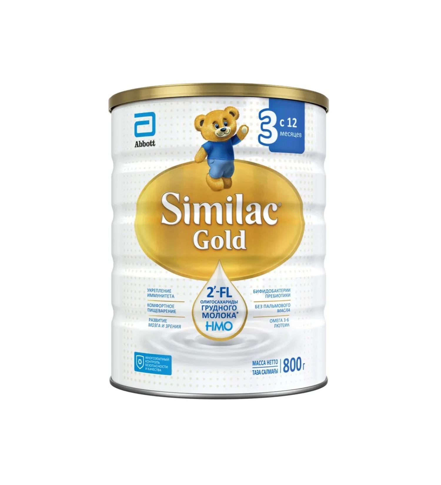 Similac Milk mixture Gold 3 from 12 months 800g 1pc - Buy Online on GoSupps.com