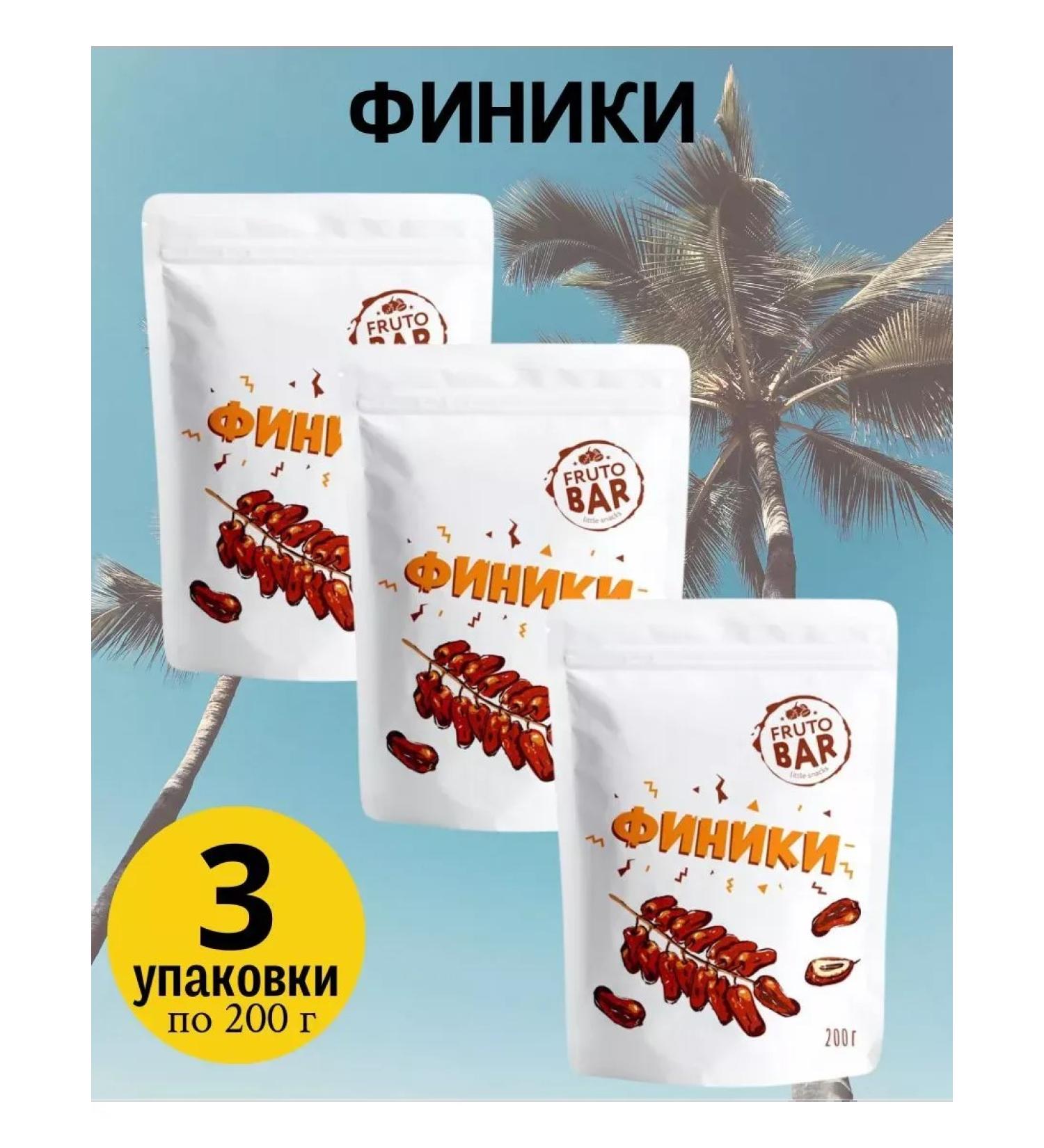 Fruto Bar Dried dates with a bone 200 g 3 pcs - Buy Online on GoSupps.com