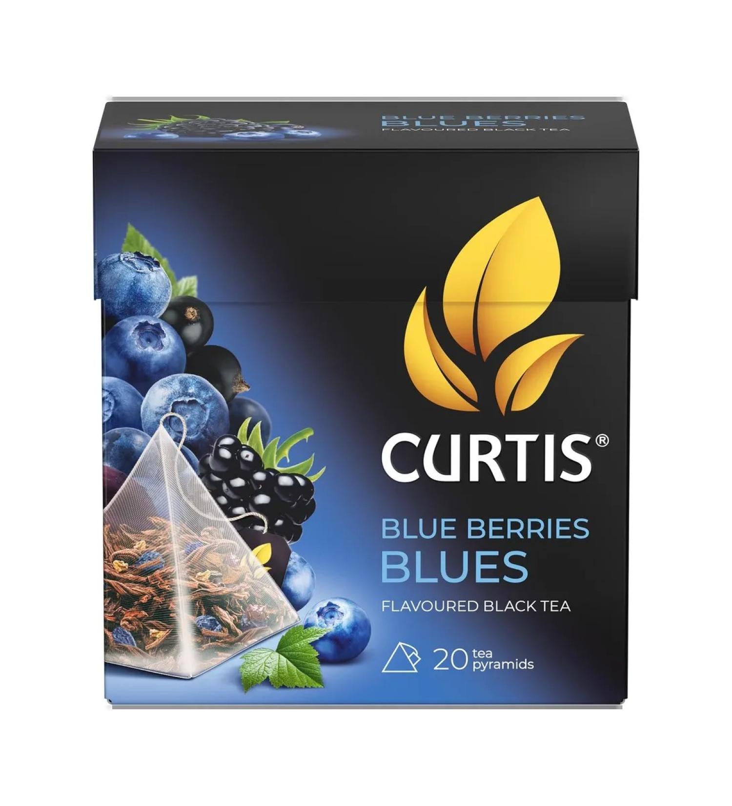 Curtis Tea Blue Berries Blues is black in pyramids (1.8g x 20pcs)