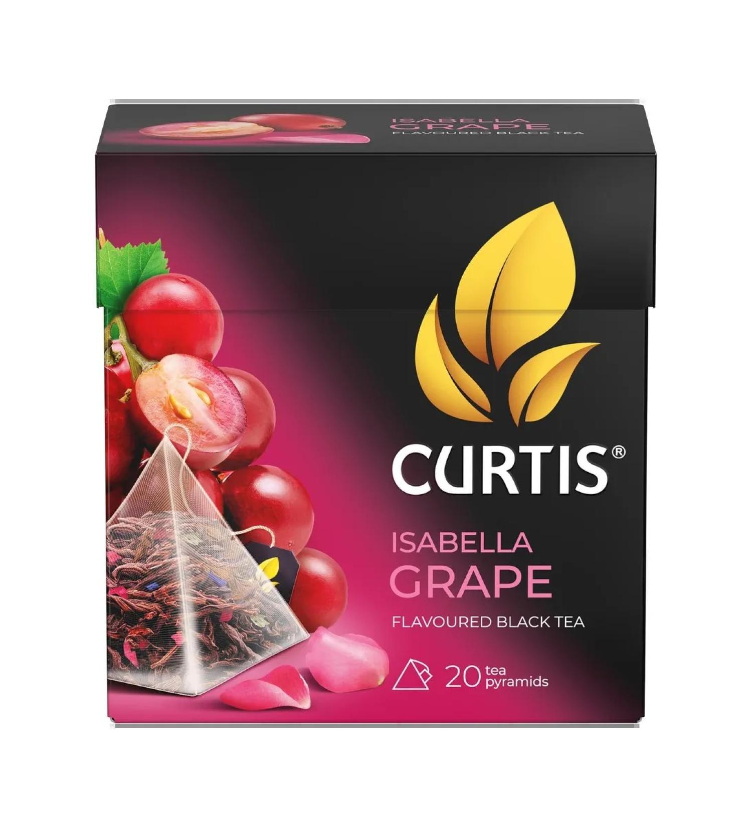 Curtis ISABELLA GRAPE tea black pyramids (1.8g x 20pcs) 36g