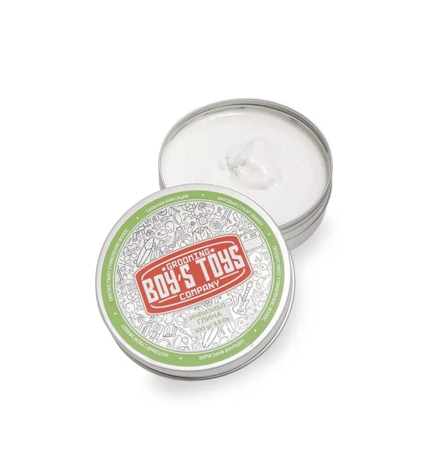 BOY'S TOYS Hair clay Invisibe of medium fixation 100g