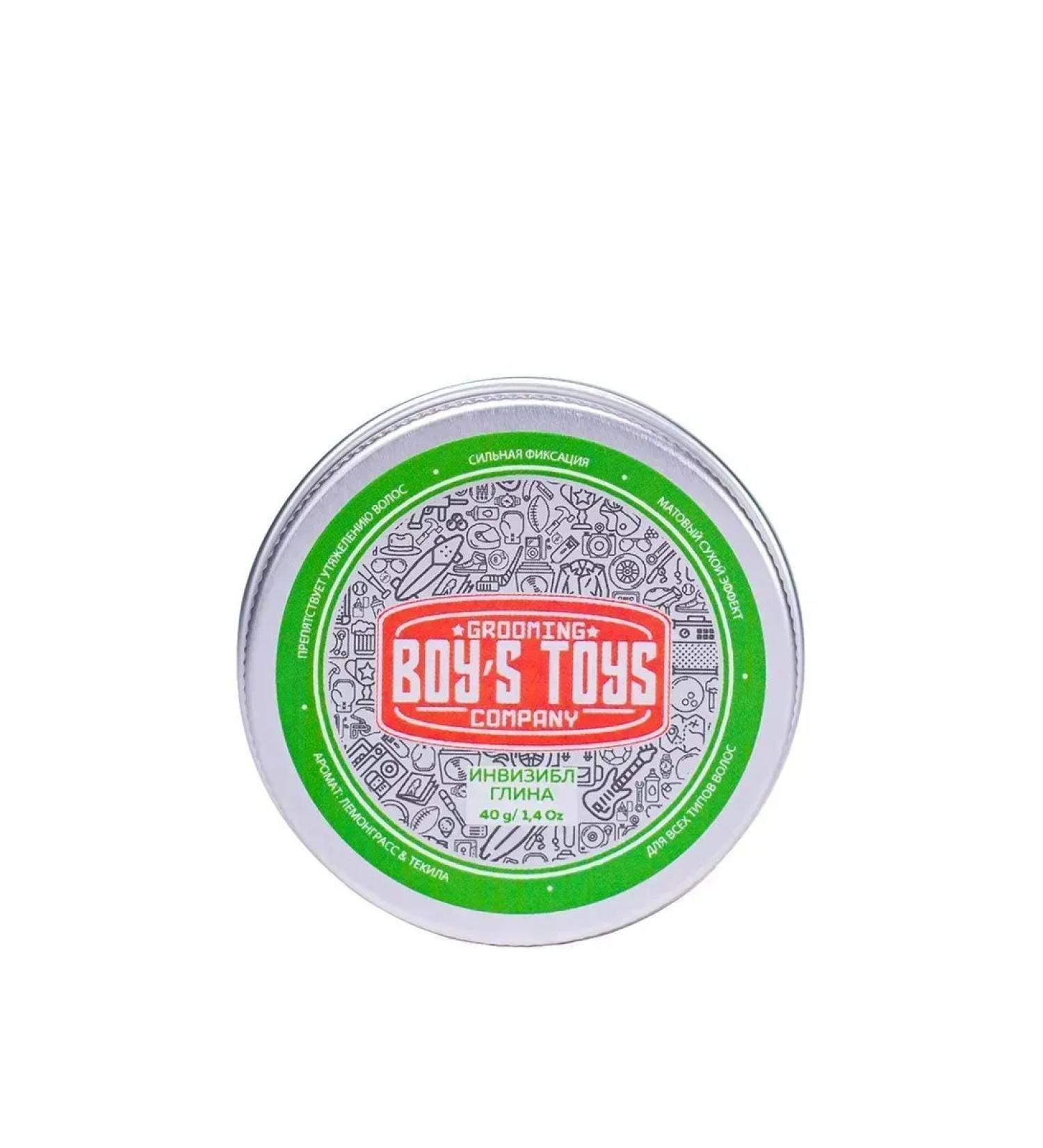 BOY'S TOYS Hair clay Invisibe of medium fixation 40g - Buy Online on GoSupps.com
