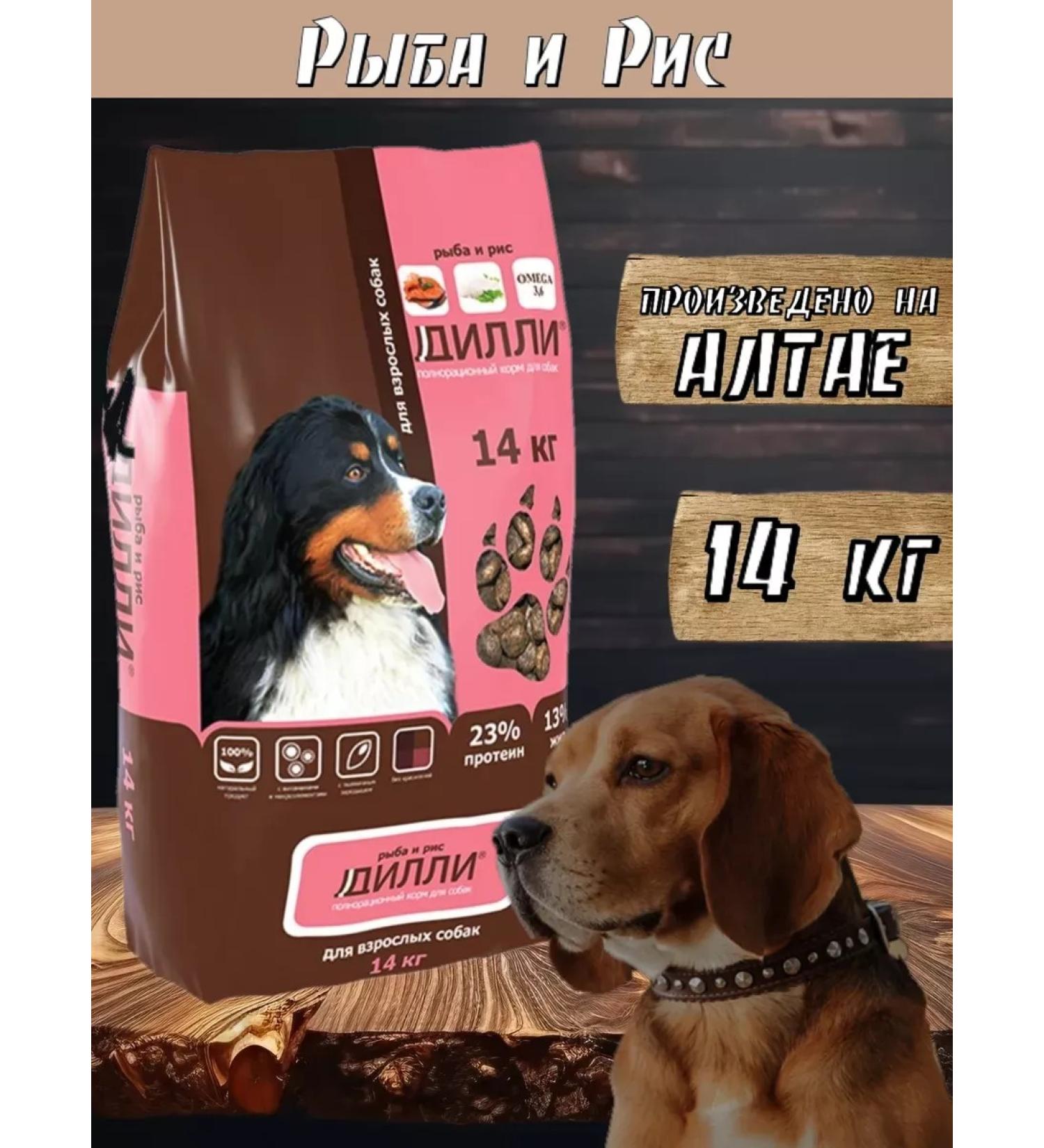 DILLY Dog food dry fish rice 14 kg - Buy Online on GoSupps.com