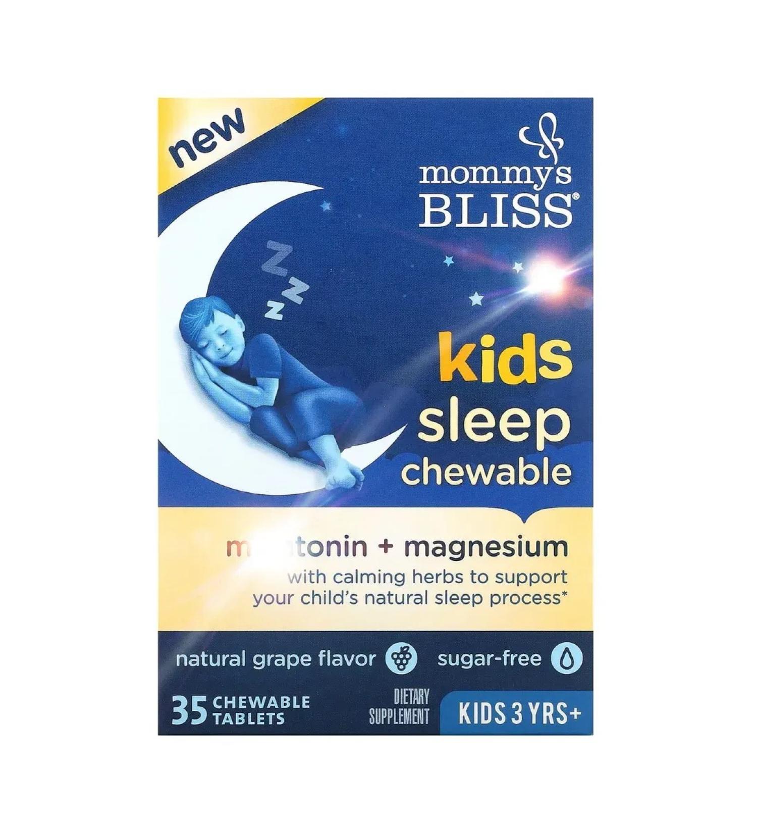 Mommy's Bliss Sleep additive for children from 3 years old 35 chewing tablets - Buy Online on GoSupps.com