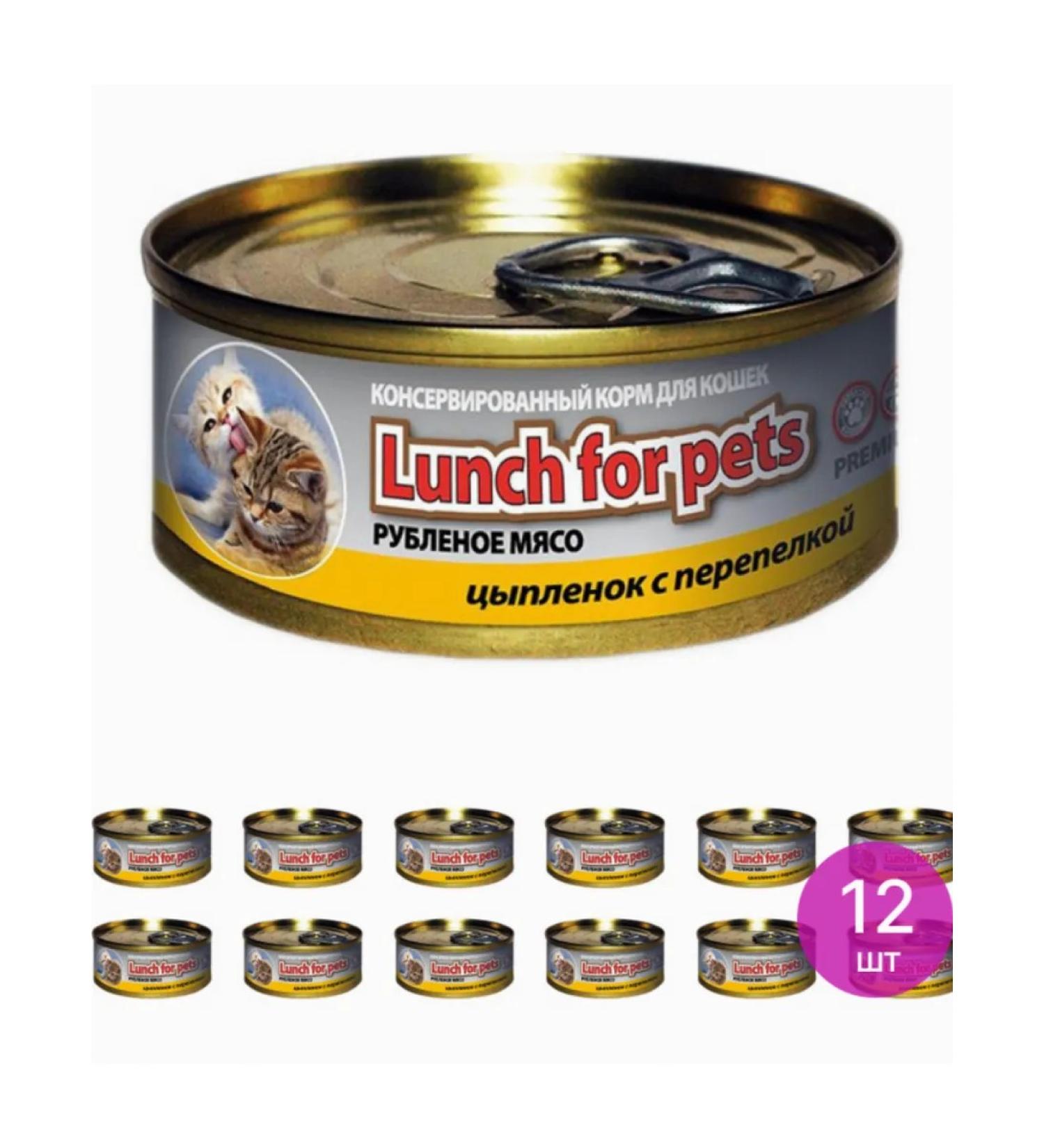 Lucky Pets Wet food for cats Lunch for Pets (set of 12 pcs)