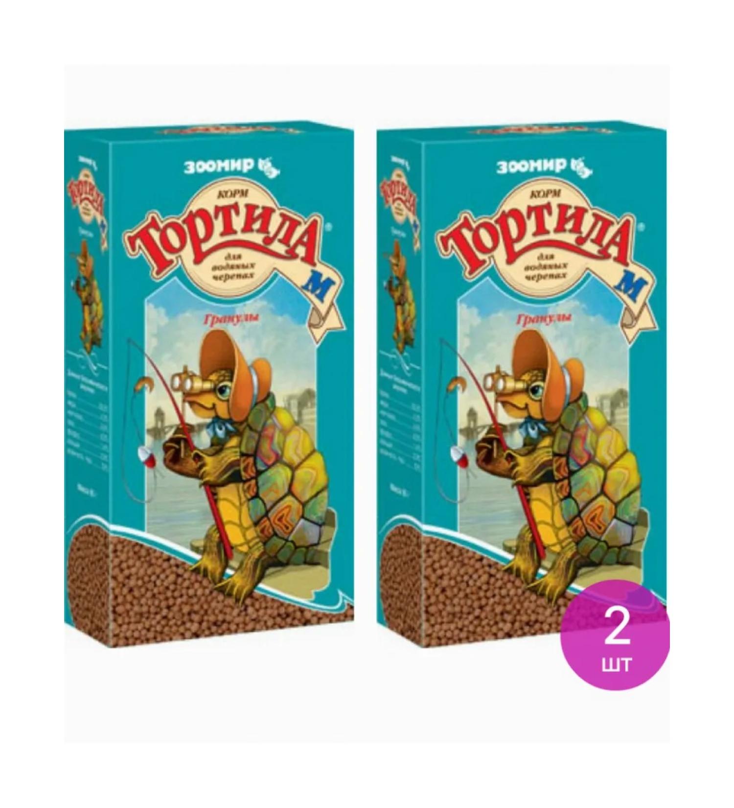 Zoomir Tortil M feed for water turtles 90g (set of 2 pcs)