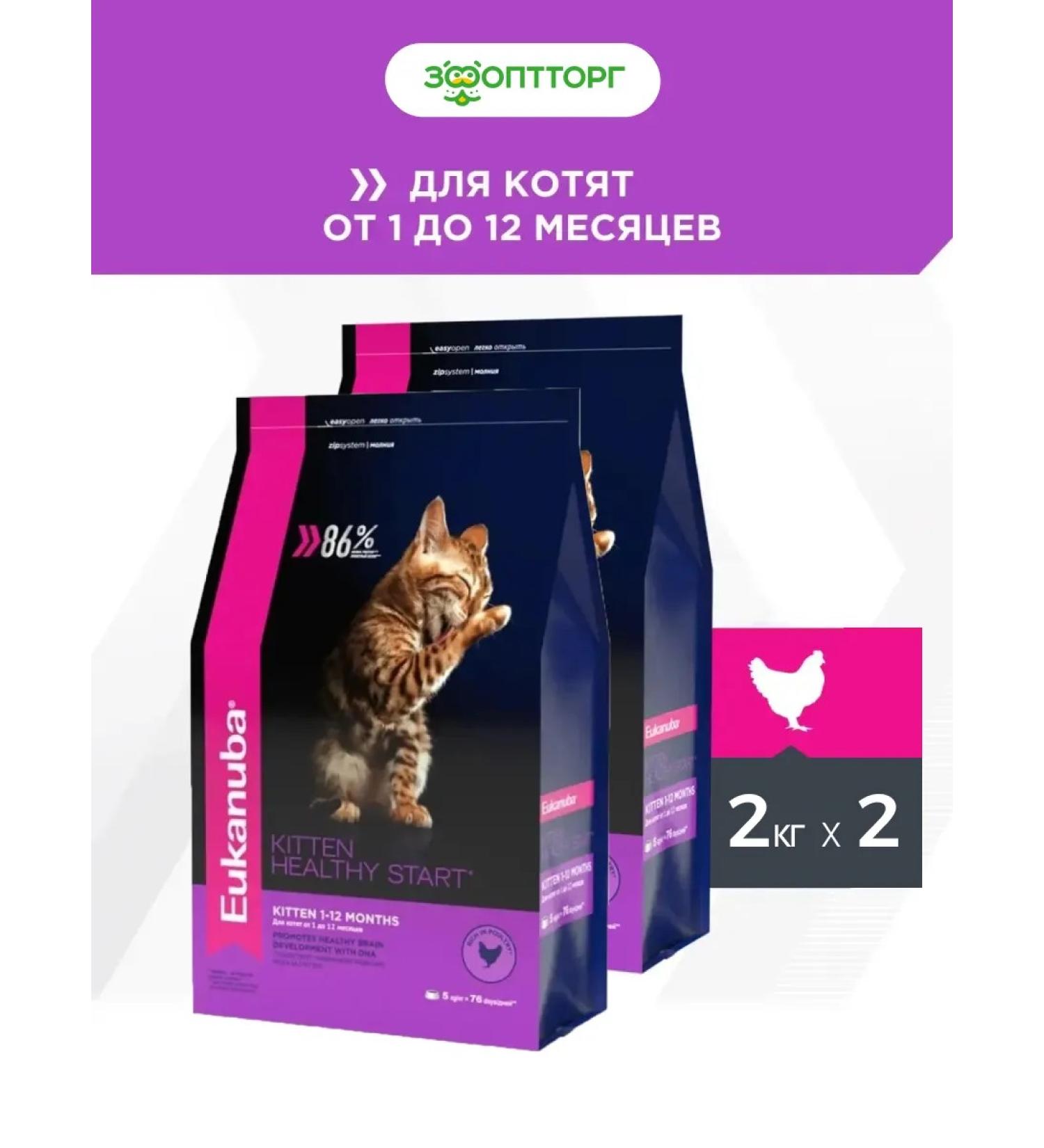 Eukanuba Dry food for kittens with poultry 4 kg - Buy Online on GoSupps.com