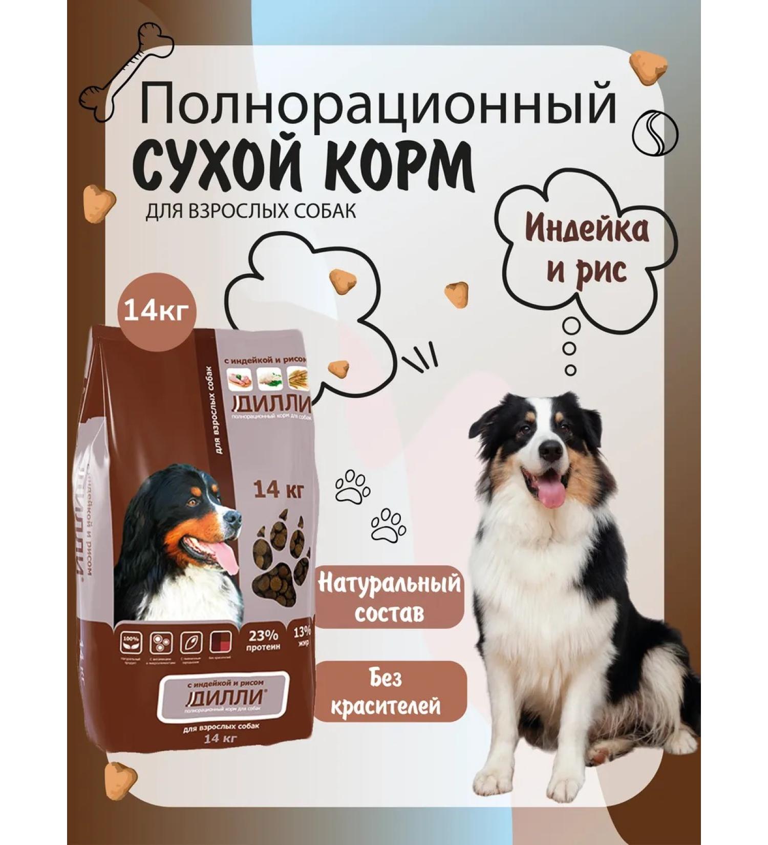 DILLY Dry food for dogs turkey with rice 14 kg - Buy Online on GoSupps.com
