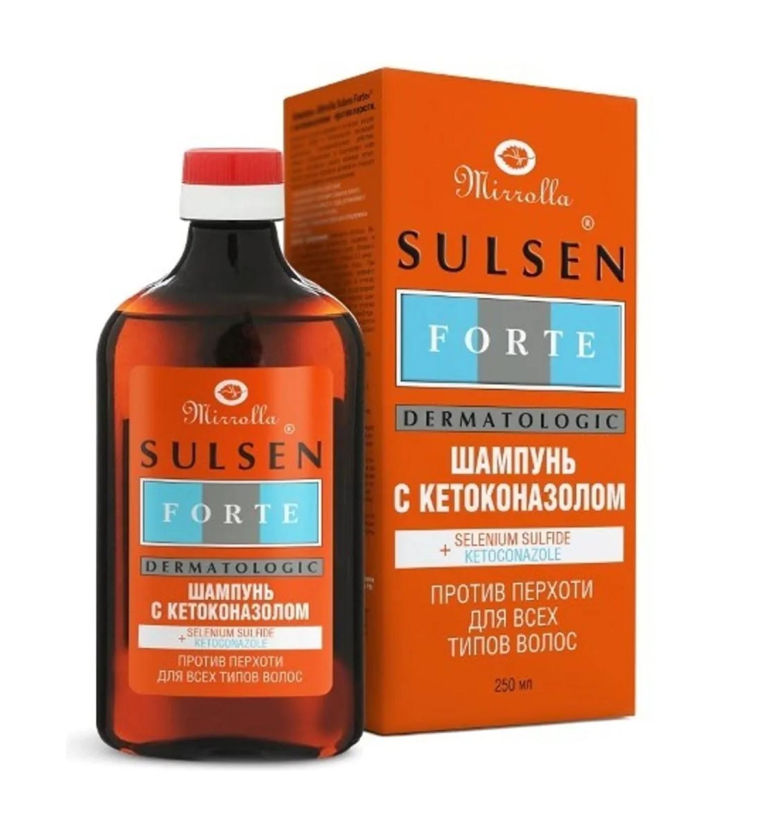mirrolla Mirroll Sulsen Forte shampoo with ketoconazole versus 250ml
