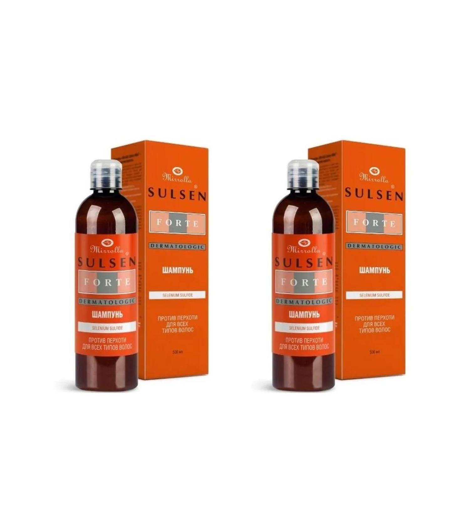 mirrolla Mirroll Sulsen Forte Shampoo against dandruff 500ml 2 pcs