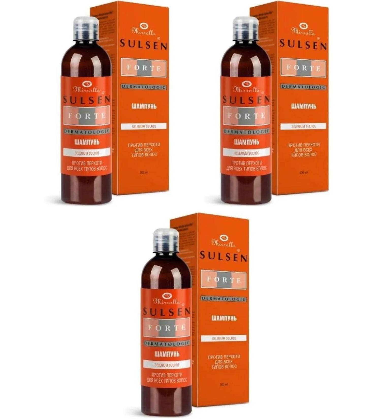 mirrolla Mirroll Sulsen Forte shampoo vs in dandruff 500ml 3 pcs