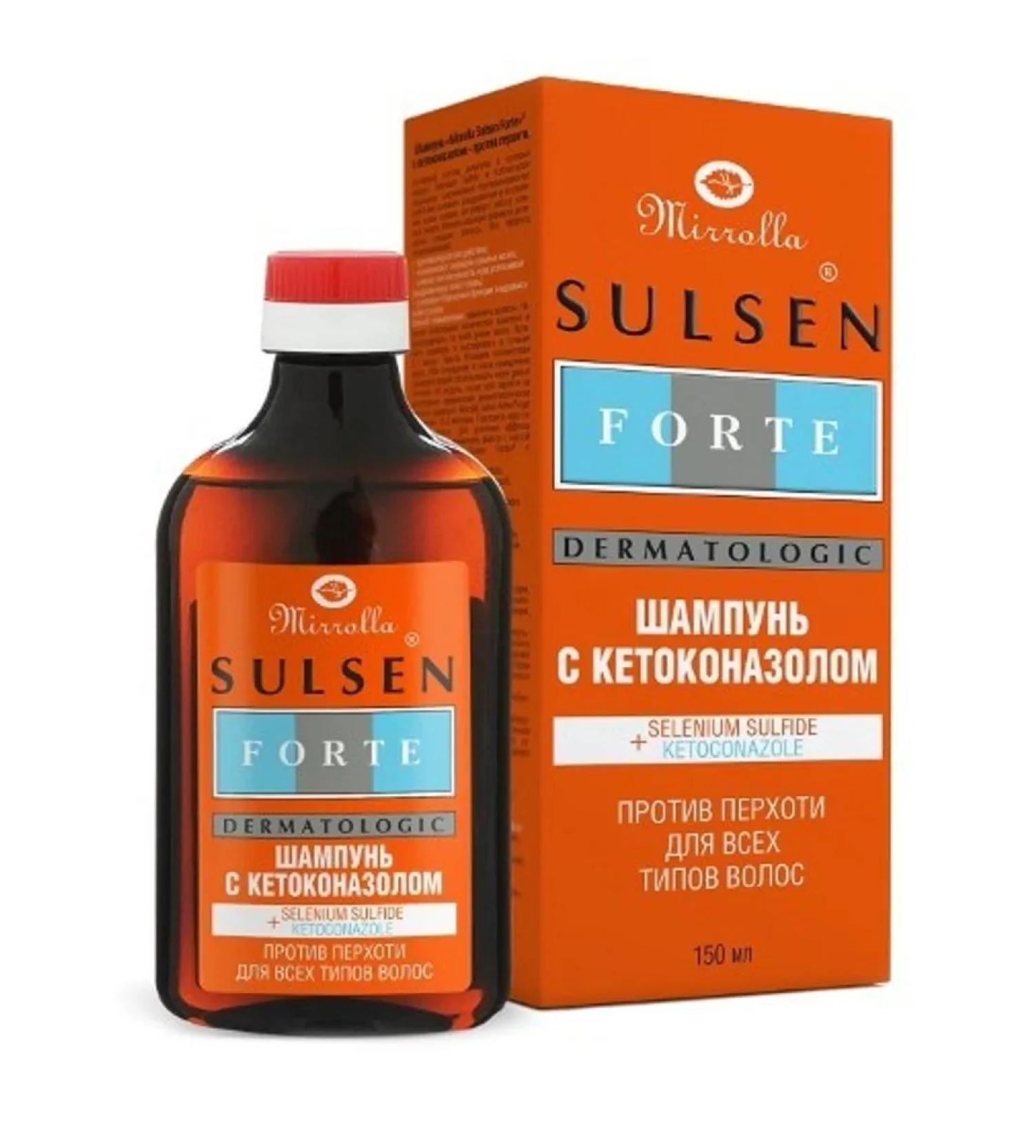 mirrolla Mirroll Sulsen Forte Shampoo with ketoconazole versus 150ml
