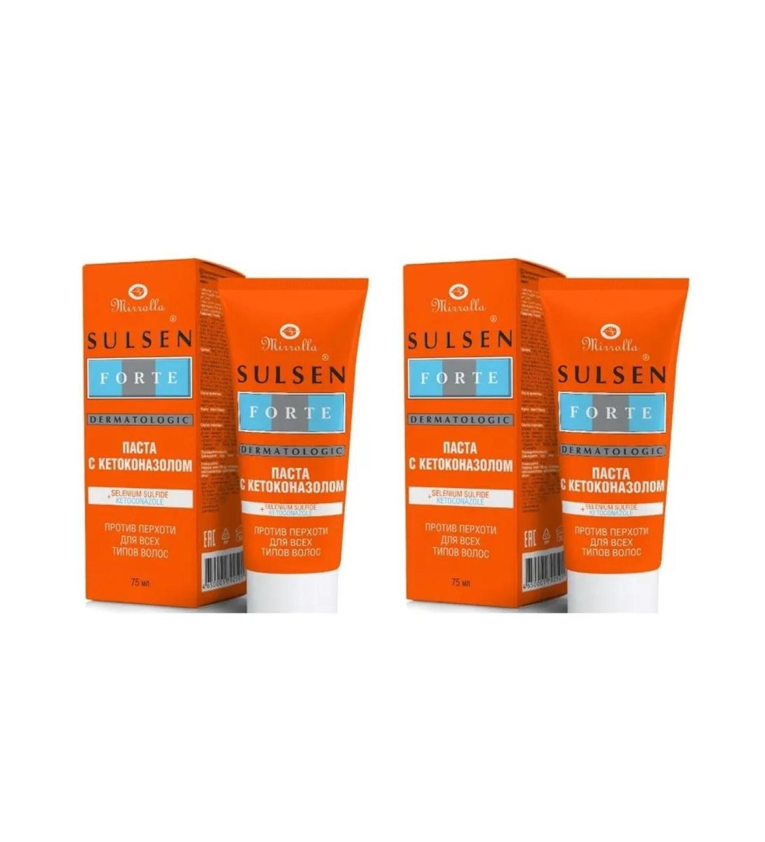 Mirrolla Sulsen Forte Pasta with ketoconazole Ove 75ml 2 pcs