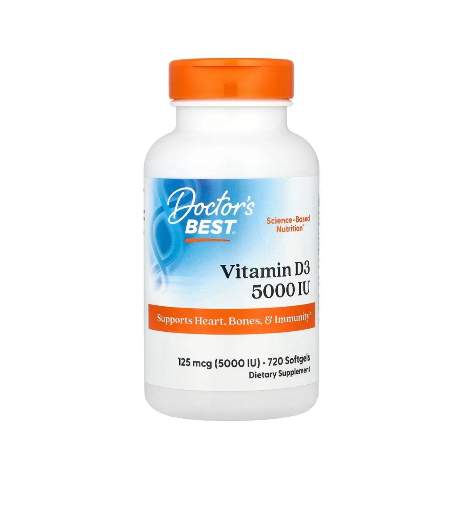Doctor's Best Vitamin D3 5000iu 720