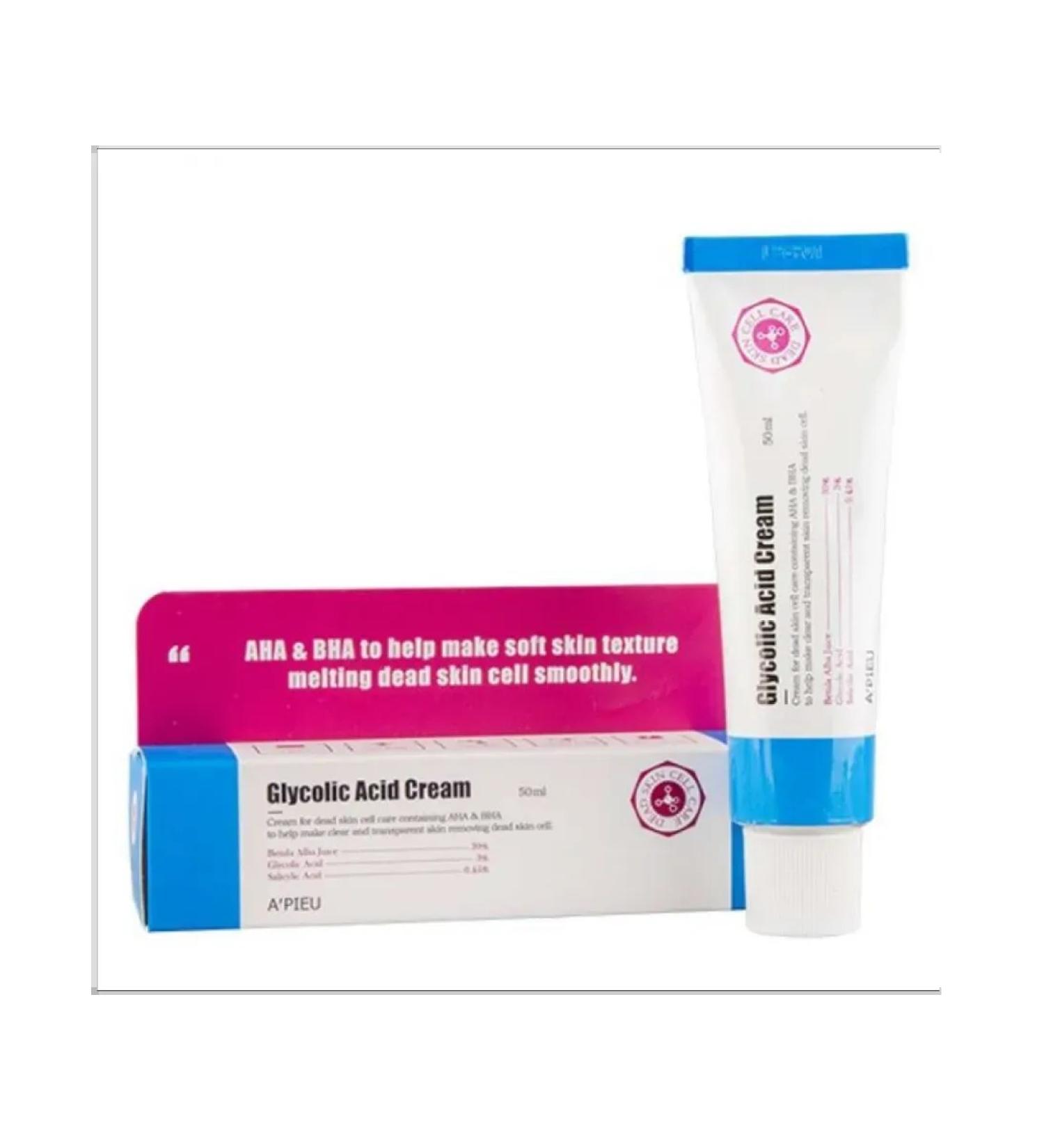 A'Pieu face cream updates with glycol acid apieu