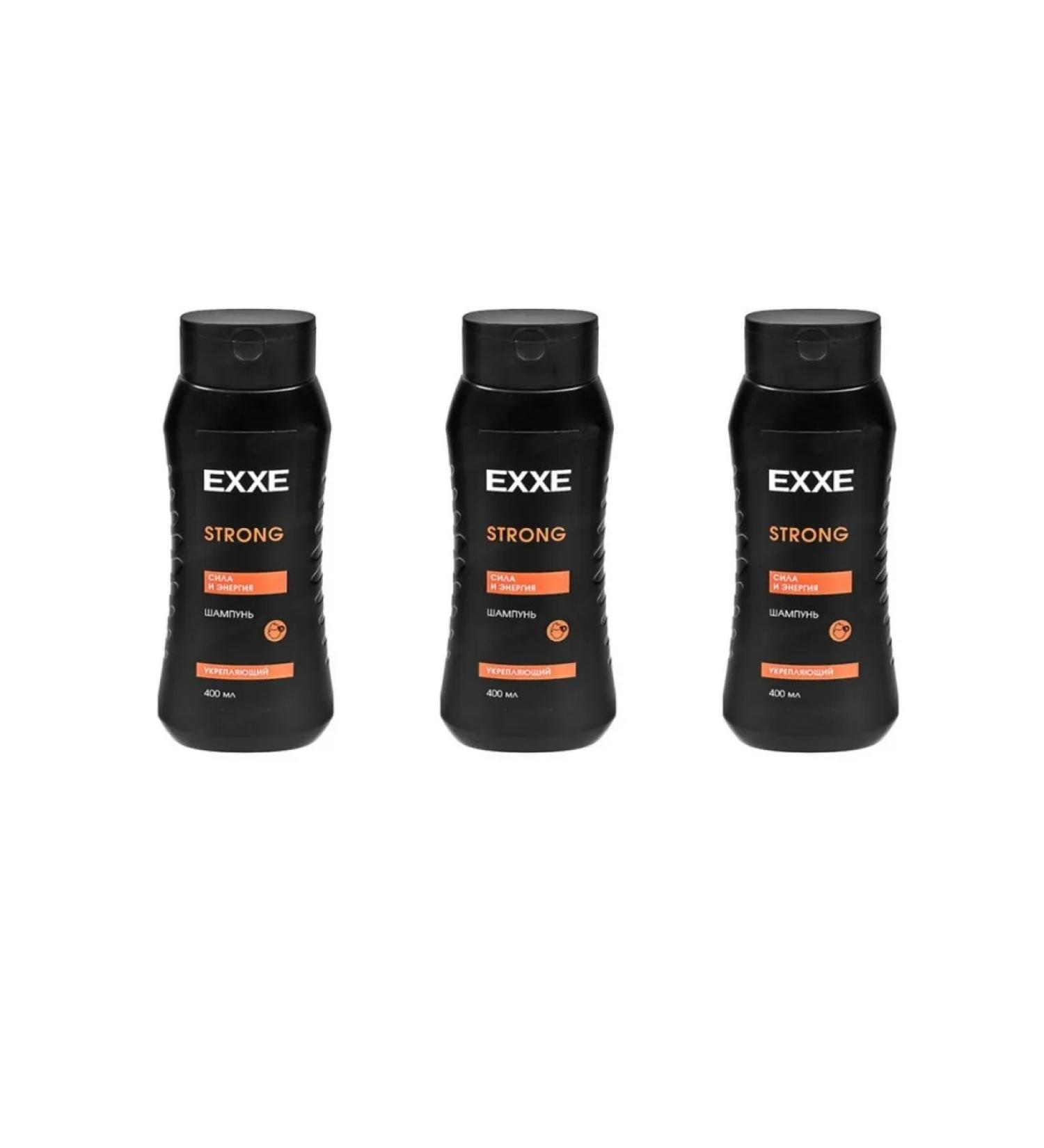 EXXE men Strong shampoo tonic 400 ml 3 pcs - Buy Online on GoSupps.com