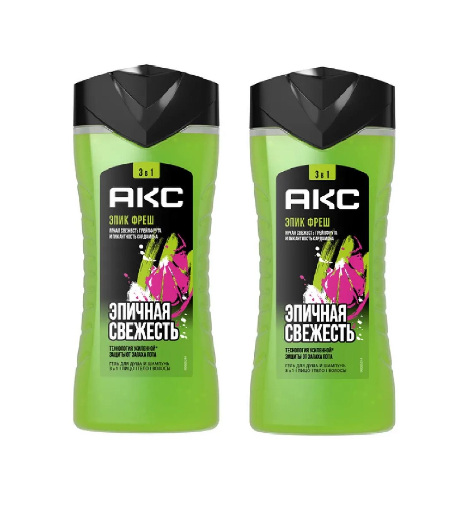 AKC Shower gel 3 in 1 Epic Fresh 2 pcs 250 ml
