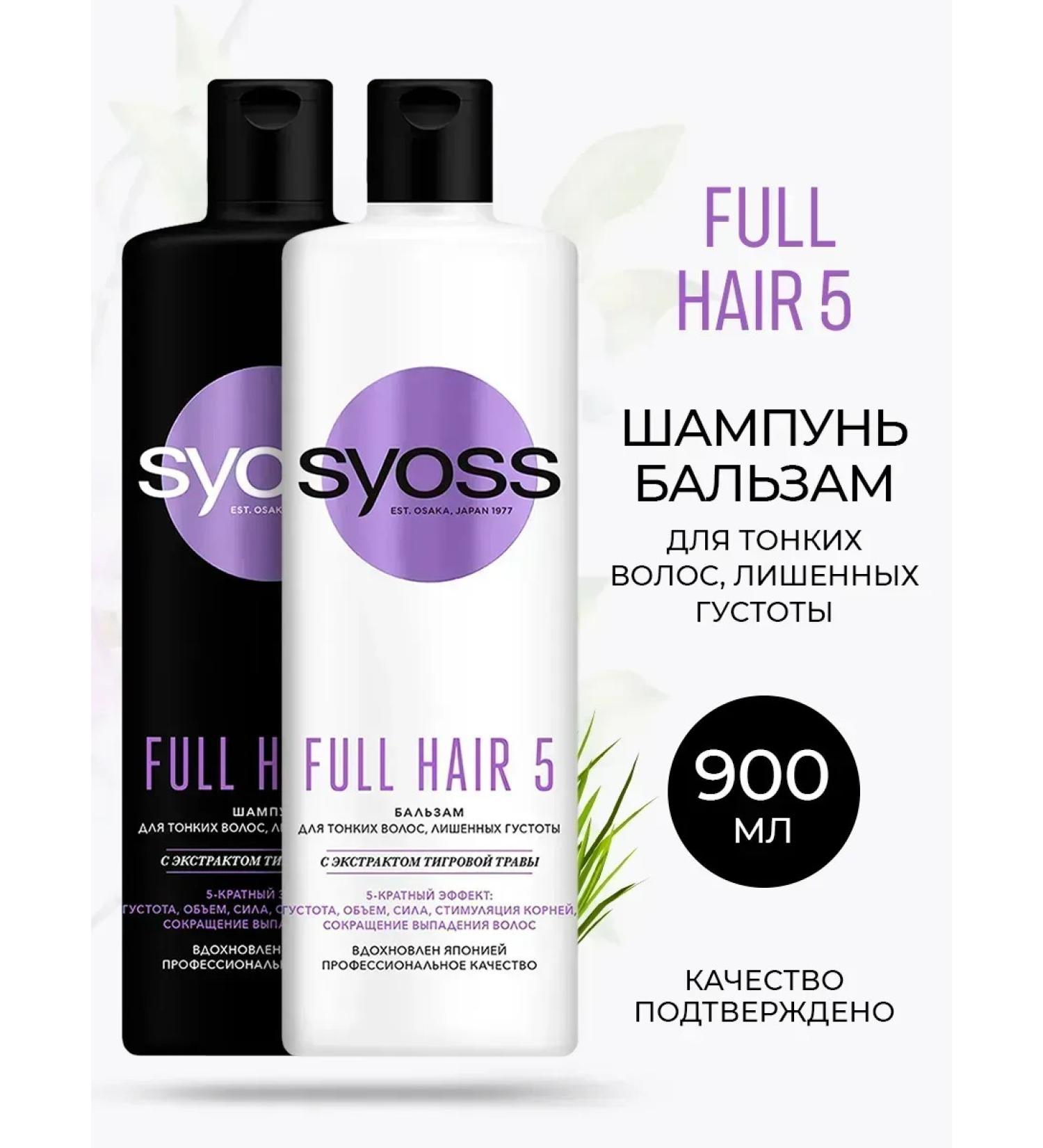 Syoss Shampoo + Full Hair 5 Balm for thin hair - Buy Online on GoSupps.com
