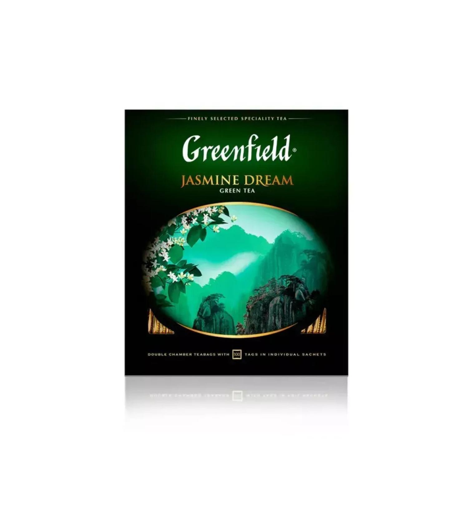 Greenfield Green tea Jasmin Dream 100 bags - Buy Online on GoSupps.com