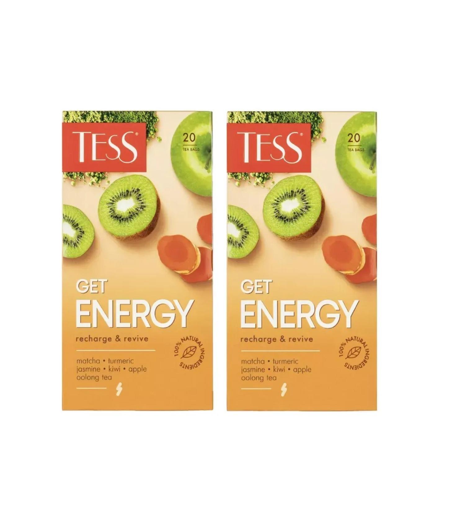 TESS Get Energy Tea Ulun with additives 1.5 g x 20 pak 2 units - Buy Online on GoSupps.com