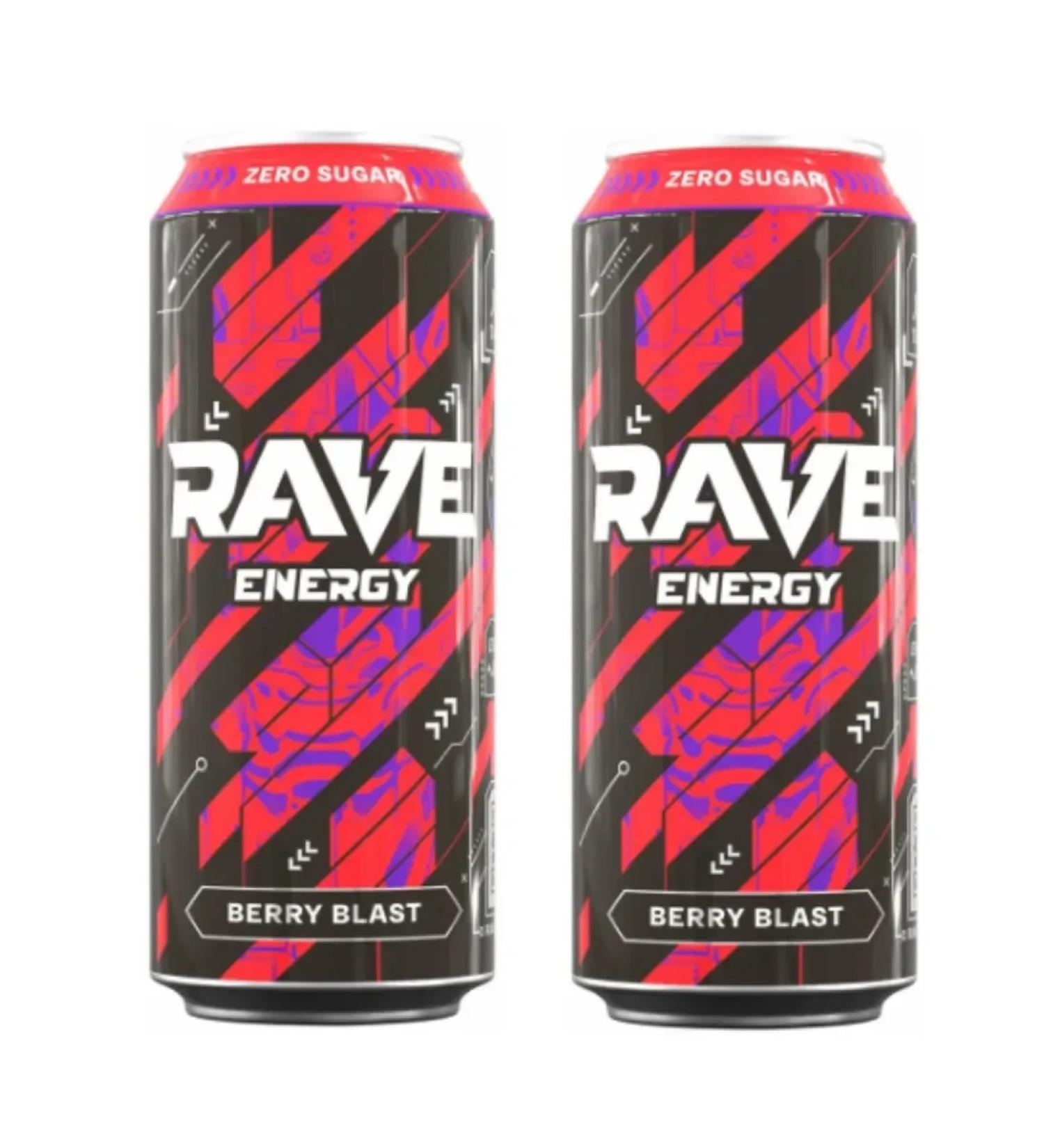 Rave Energy Energy Berry Blast 0.45 L 2 pcs - Buy Online on GoSupps.com