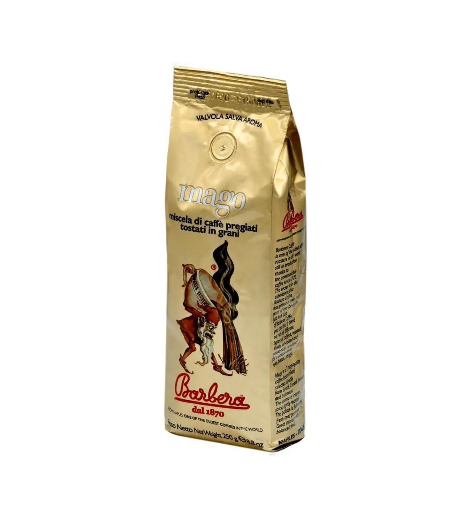BARBERA Caff Coffee in the grains of Barbera Mago 250G 80% of Arabica - 20% of Robust - Buy Online on GoSupps.com