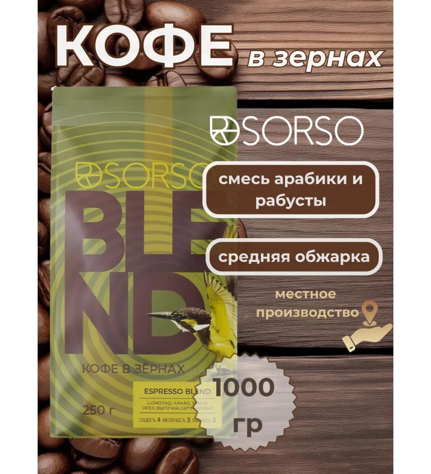 Sorso Espresso Blend Citrus 1 kg coffee - Buy Online on GoSupps.com