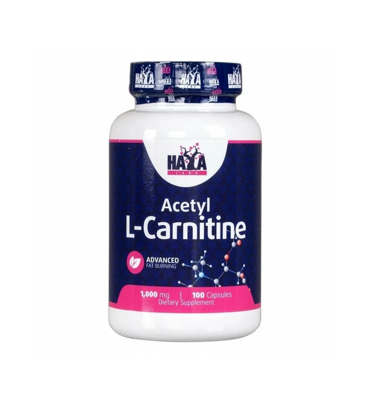 Haya Labs Acetyl-L-carnitine Acetyl L-Carnitine 1000 mg 100 caps