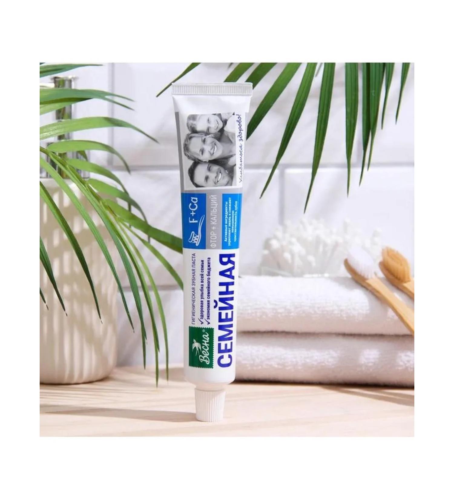 PRC Set 4 pieces of toothpaste "Family" fluorine and calcium 90 g - Buy Online on GoSupps.com