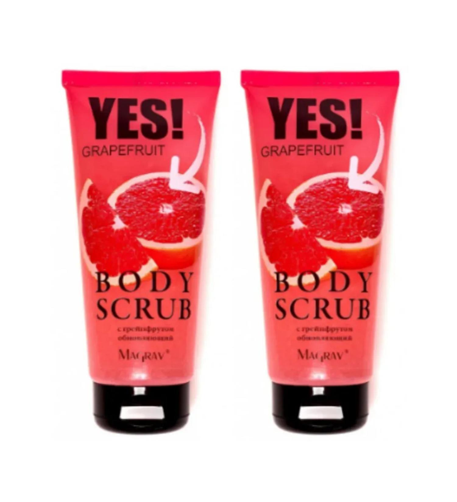 Magrav Body scrub Yes! GrapEfruit 200 ml 2 pcs - Buy Online on GoSupps.com