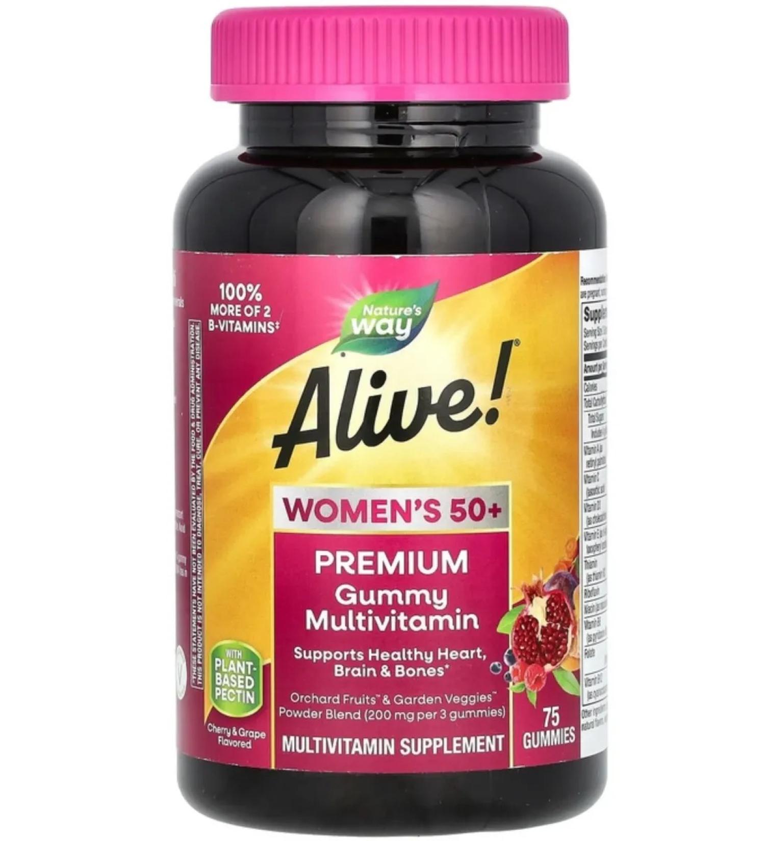 Nature's Way Alive! Nature's Way chewing vitamins for women 50+ 75 marm - Buy Online on GoSupps.com