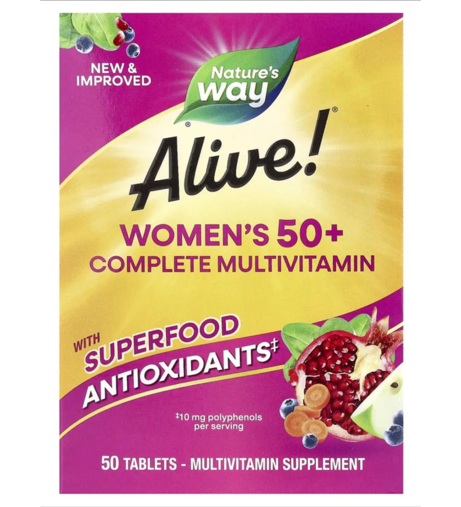 Nature's Way Alive! Nature's Way multivitamins for women 50+ 50 tablets - Buy Online on GoSupps.com