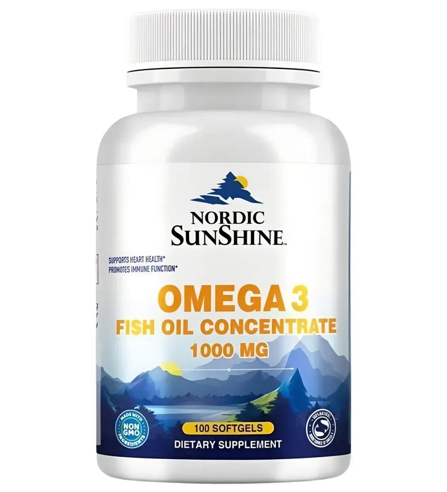 Nordic SunShine Omega 3 fish oil 1000 mg 100 capsules