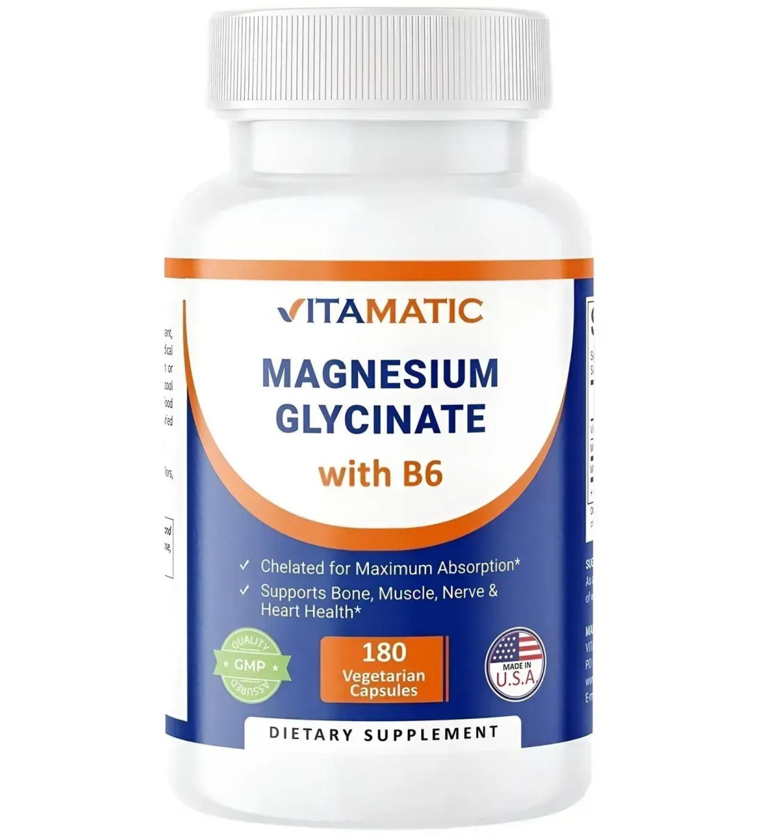VitaMatic Vitamins magnesium glycinate 500 mg 180 capsules - Buy Online on GoSupps.com