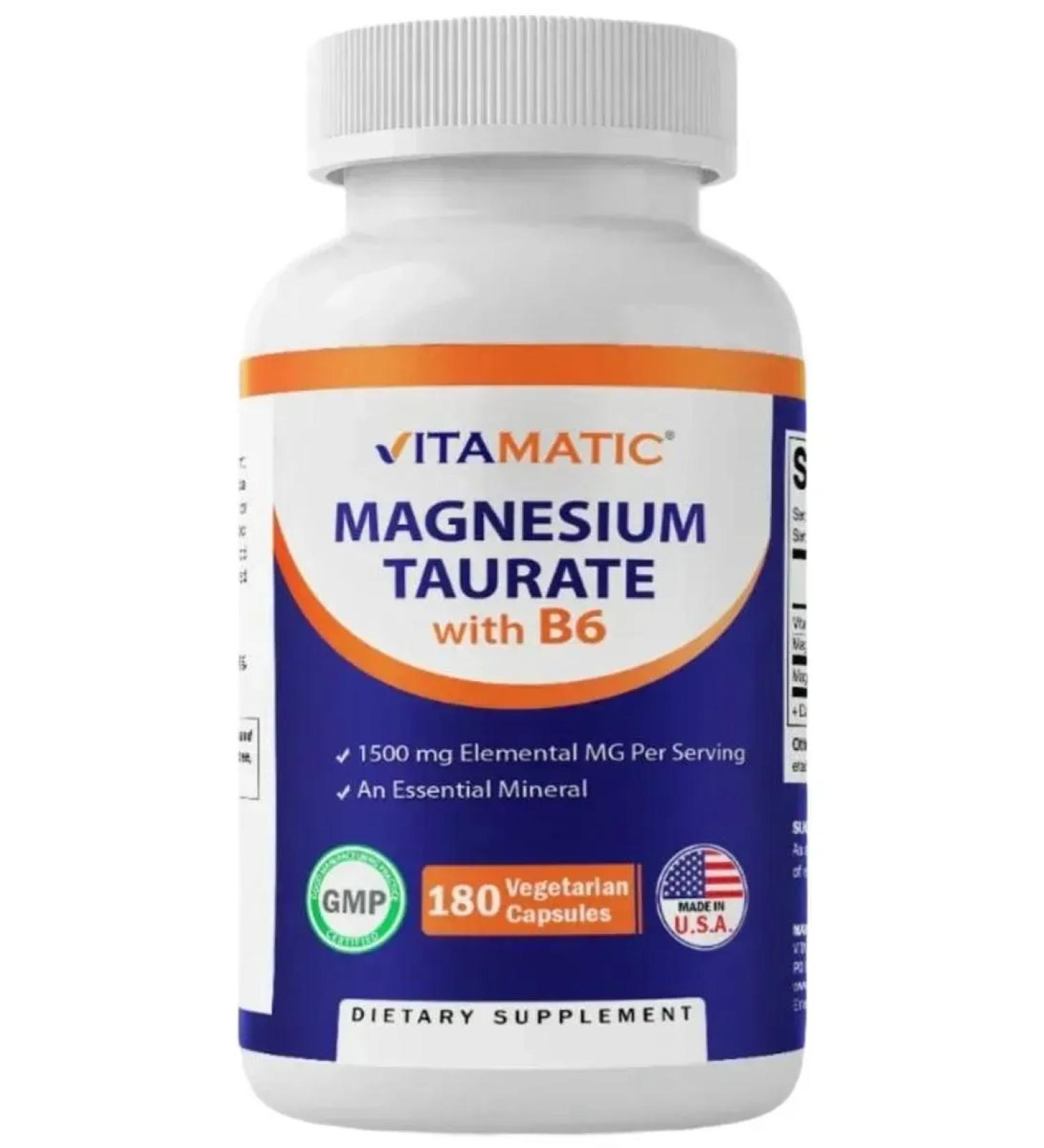 VitaMatic Magnesium taurat 1500 mg 180 caps - Buy Online on GoSupps.com
