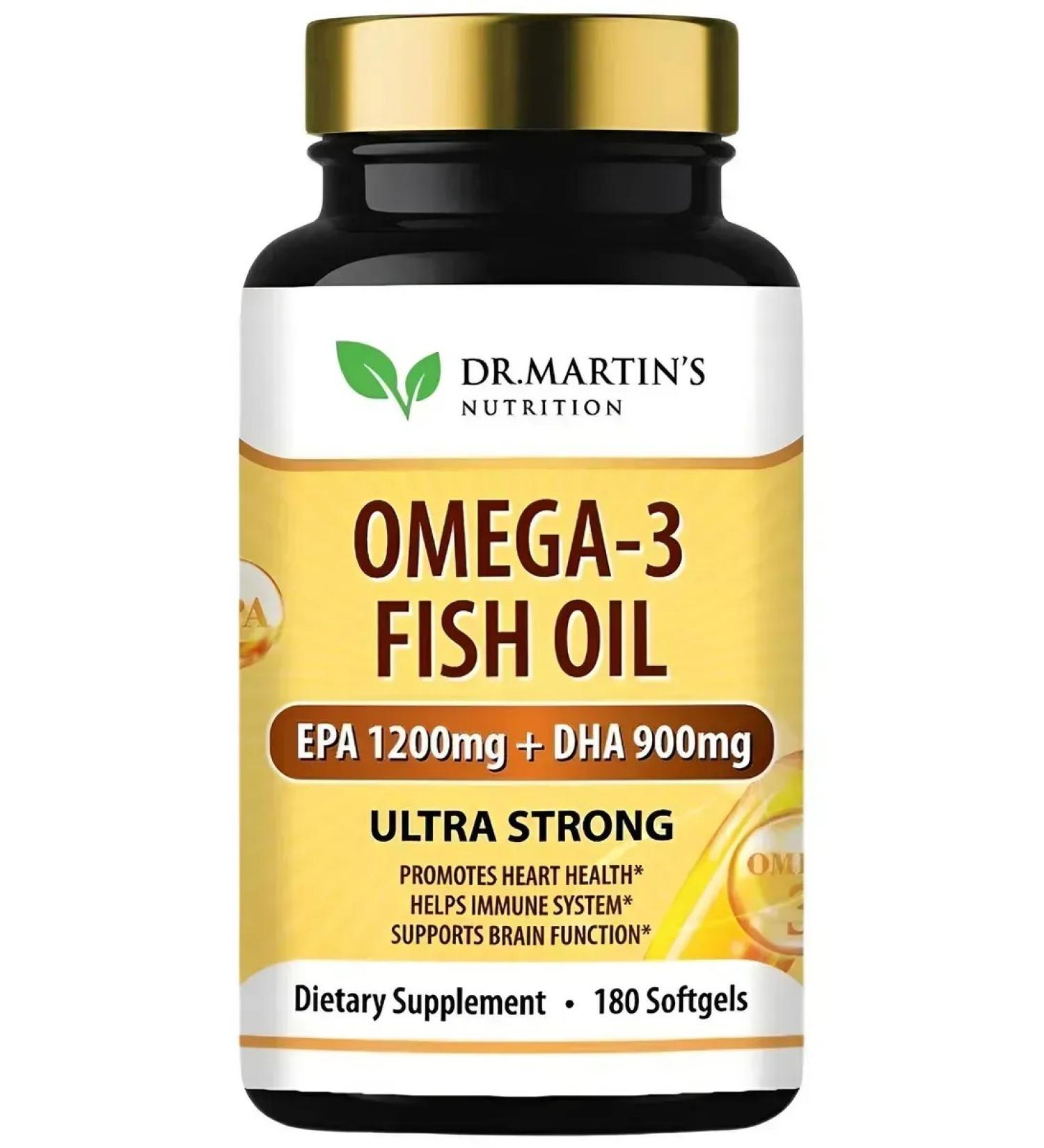 Dr Martin's Omega 3 fish oil 180 capsules - Buy Online on GoSupps.com