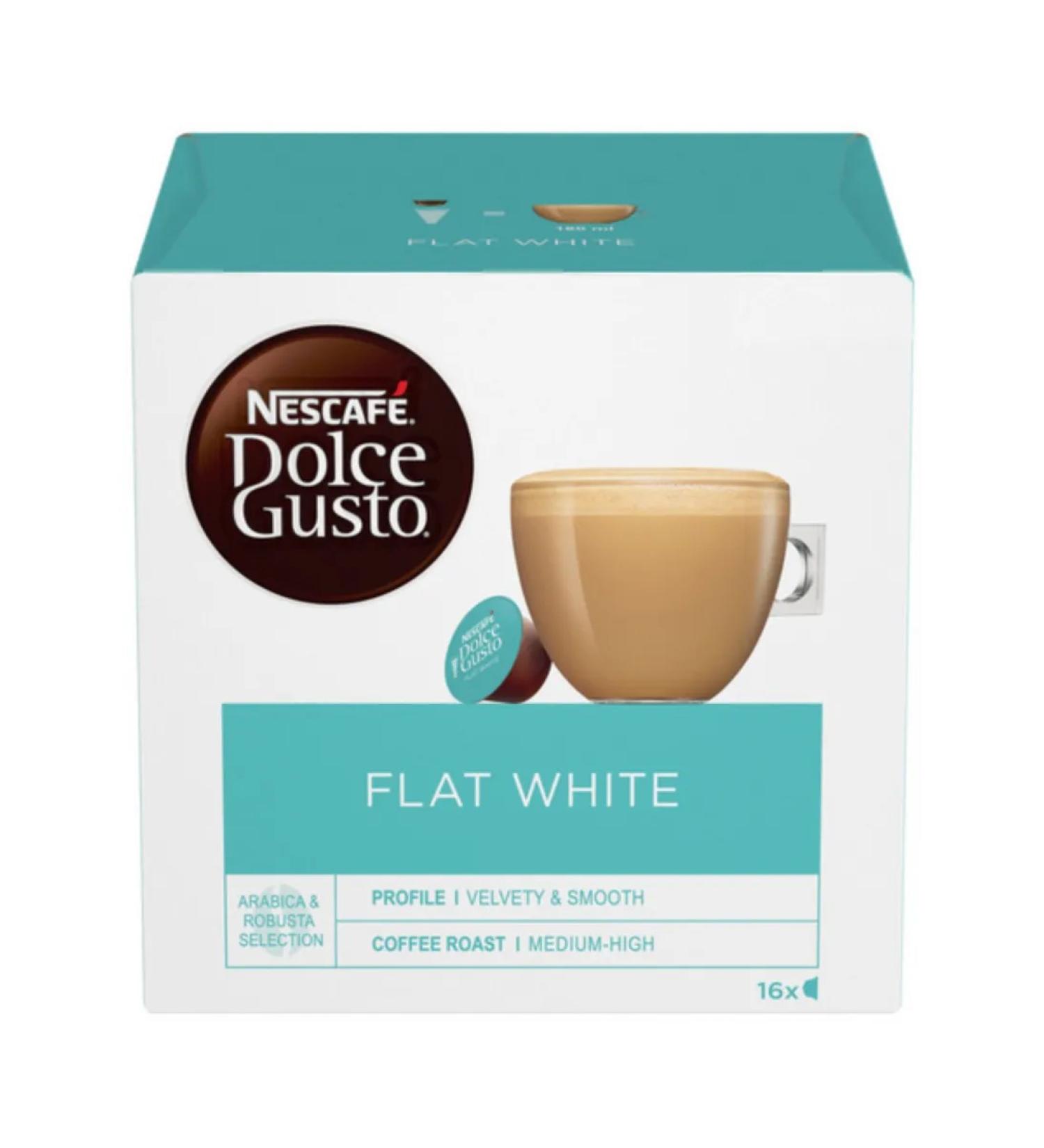 Nescafe Coffee in Dolce Gusto Flat White 16 pcs - Buy Online on GoSupps.com
