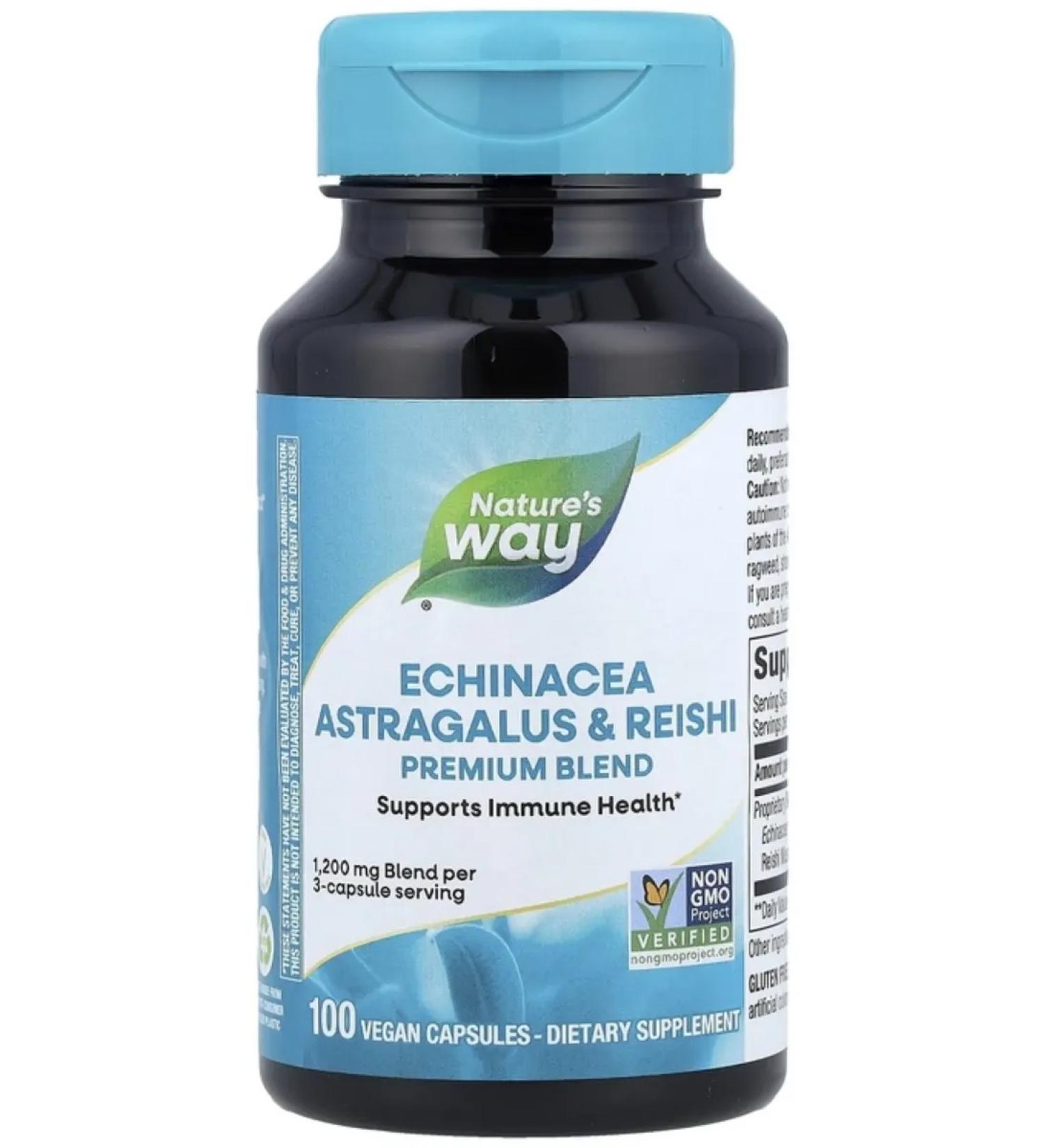 Nature's Way Alive Nature's Way Echinacea Astragal and Reishi 100 Veg. capsules - Buy Online on GoSupps.com
