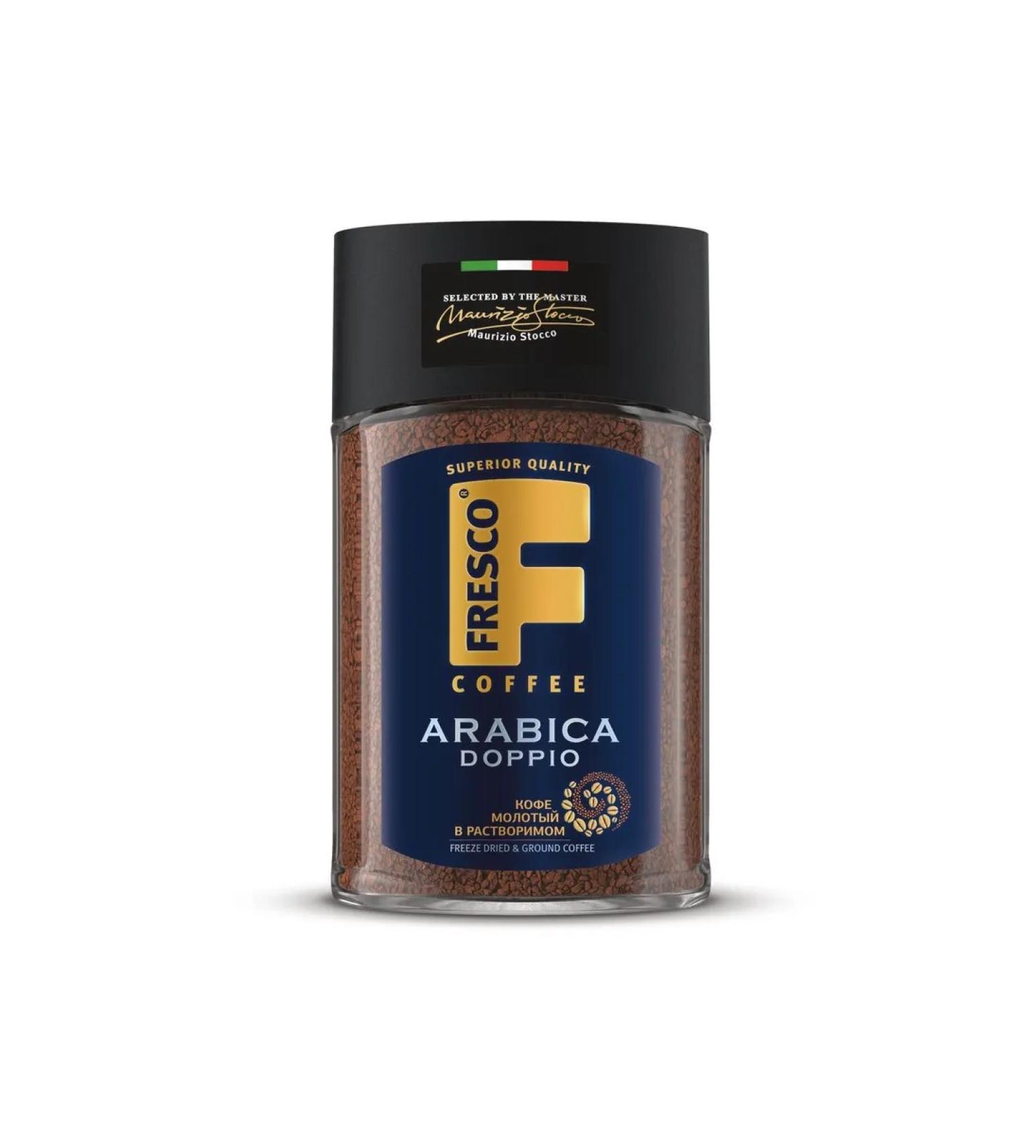 Fresco Arabica Doppio coffee ground in a soluble 100g