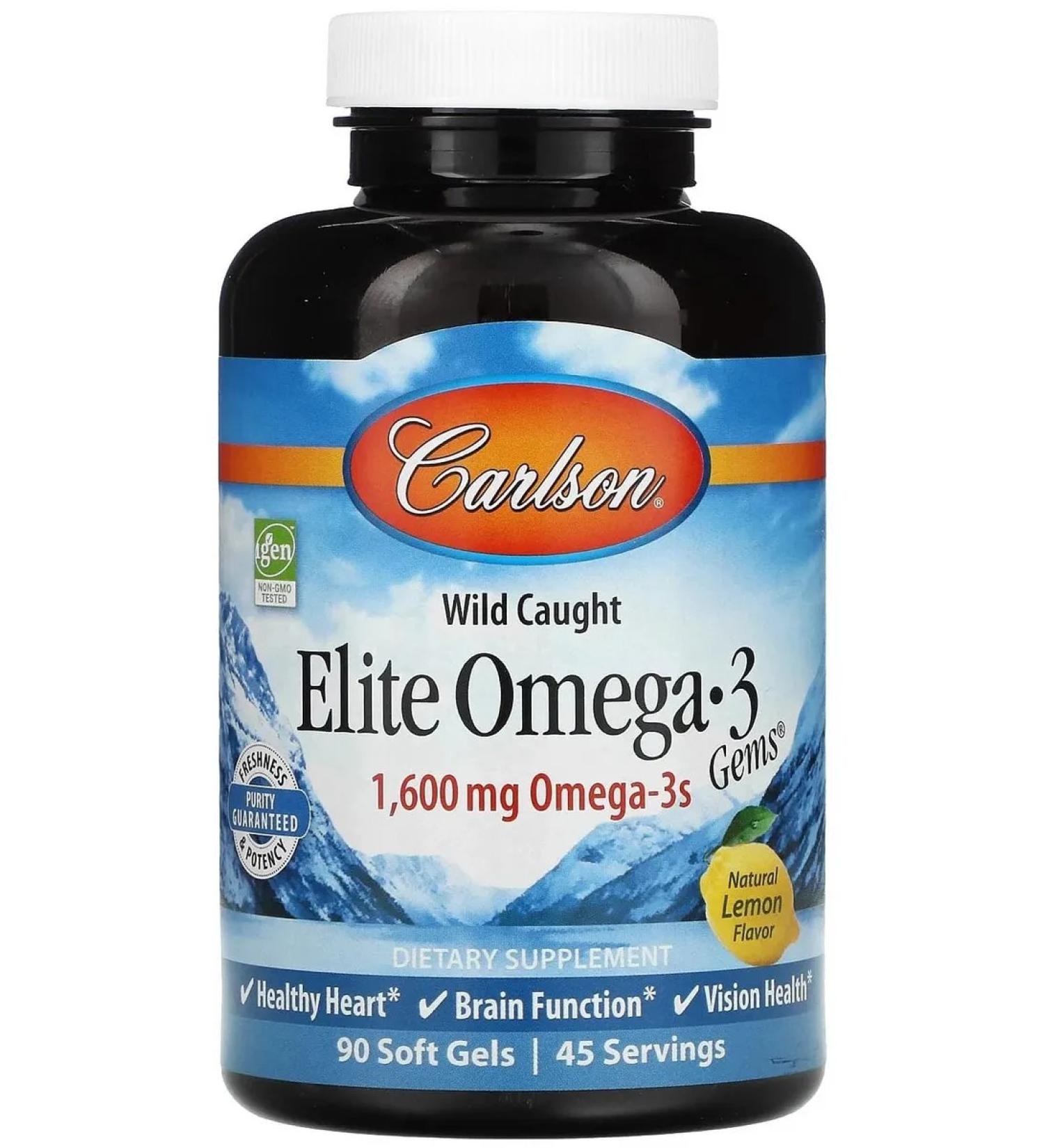 Carlson Labs Omega-3 1600 mg 90 capsules