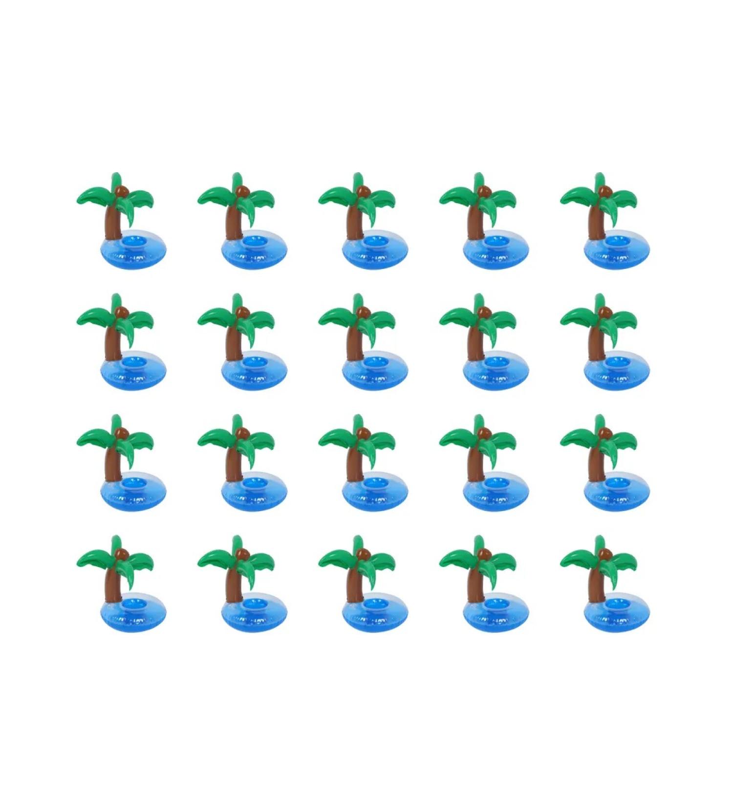 PVC inflatable cup holder with coconut wood for drinks - Buy Online on GoSupps.com