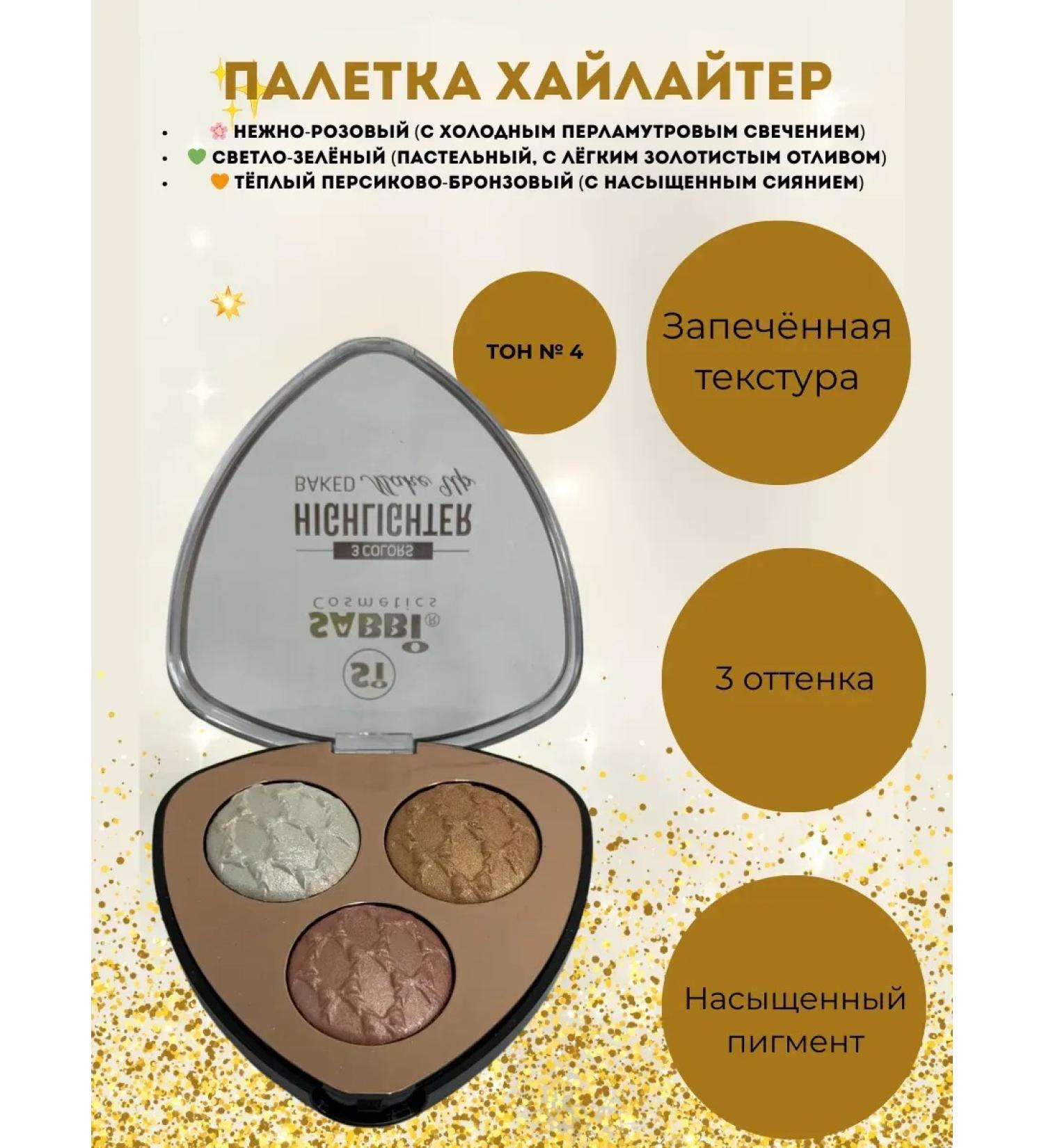 sansaf Palette Highlighter No. 4 3 Shades - Buy Online on GoSupps.com