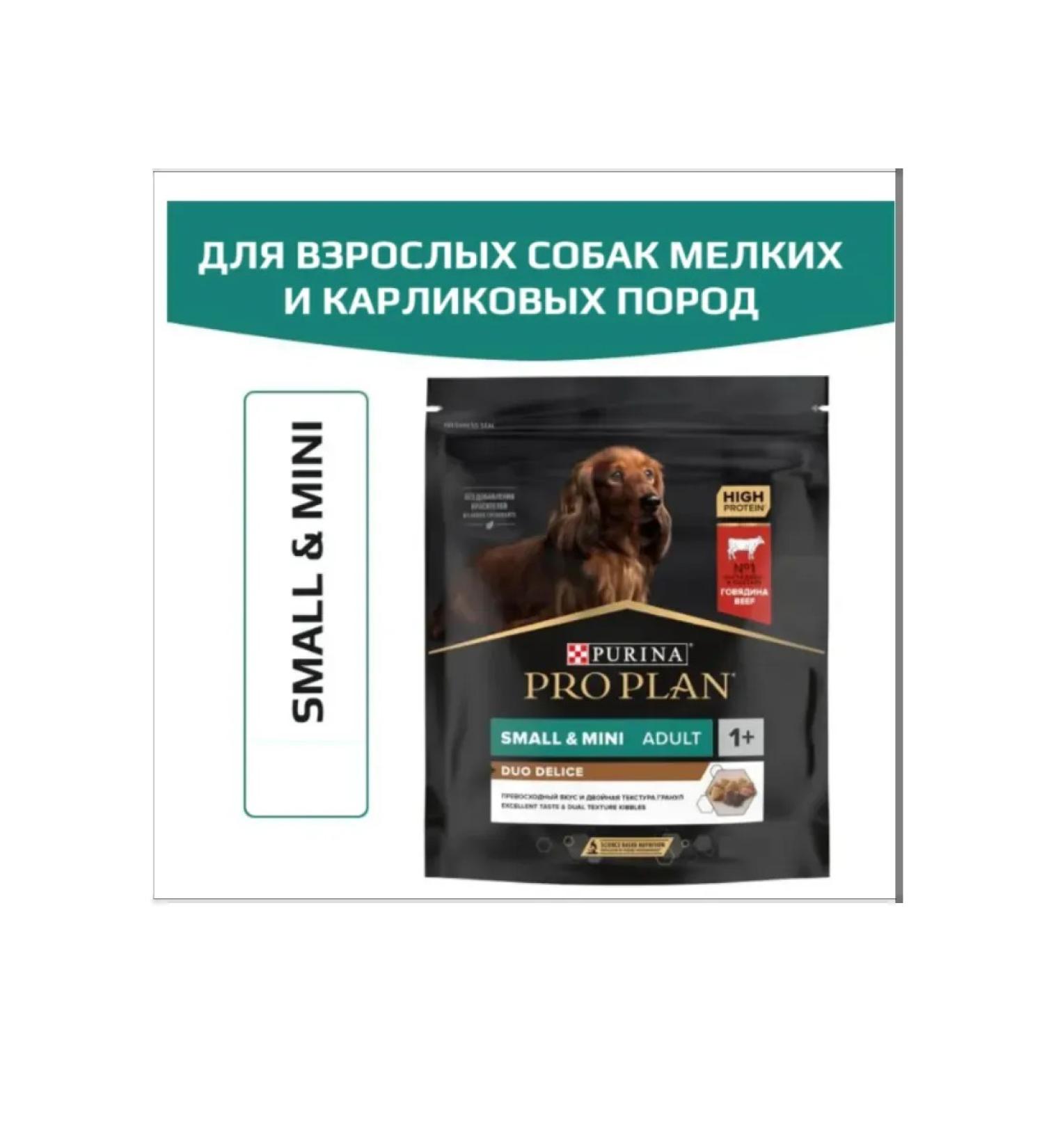 PRO PLAN Dry food for small and dwarf breed dogs with beef 700 g.
