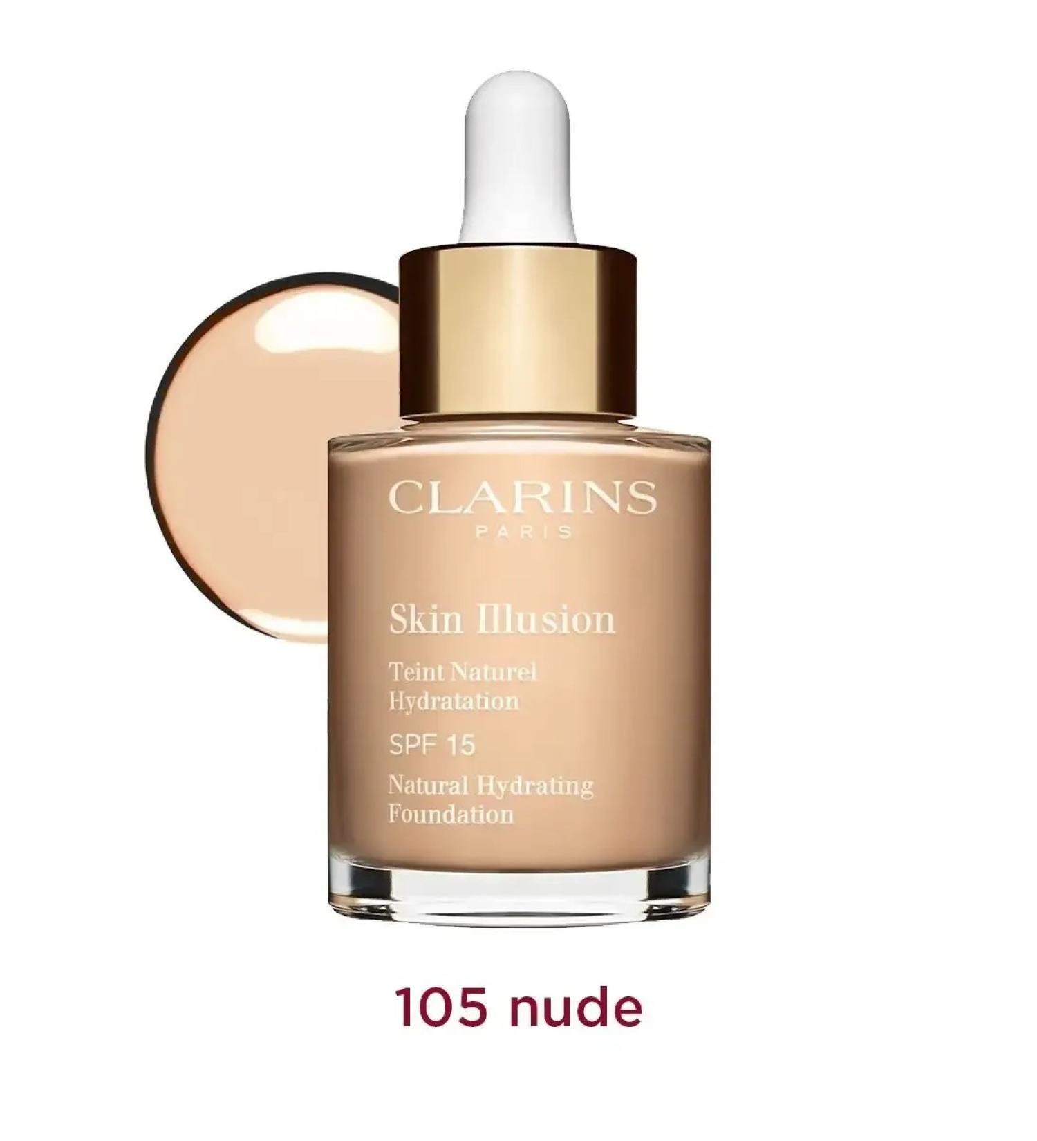 Clarins tone 105n moisturizing tonal cream Skin Illusion SPF 15 - Buy Online on GoSupps.com